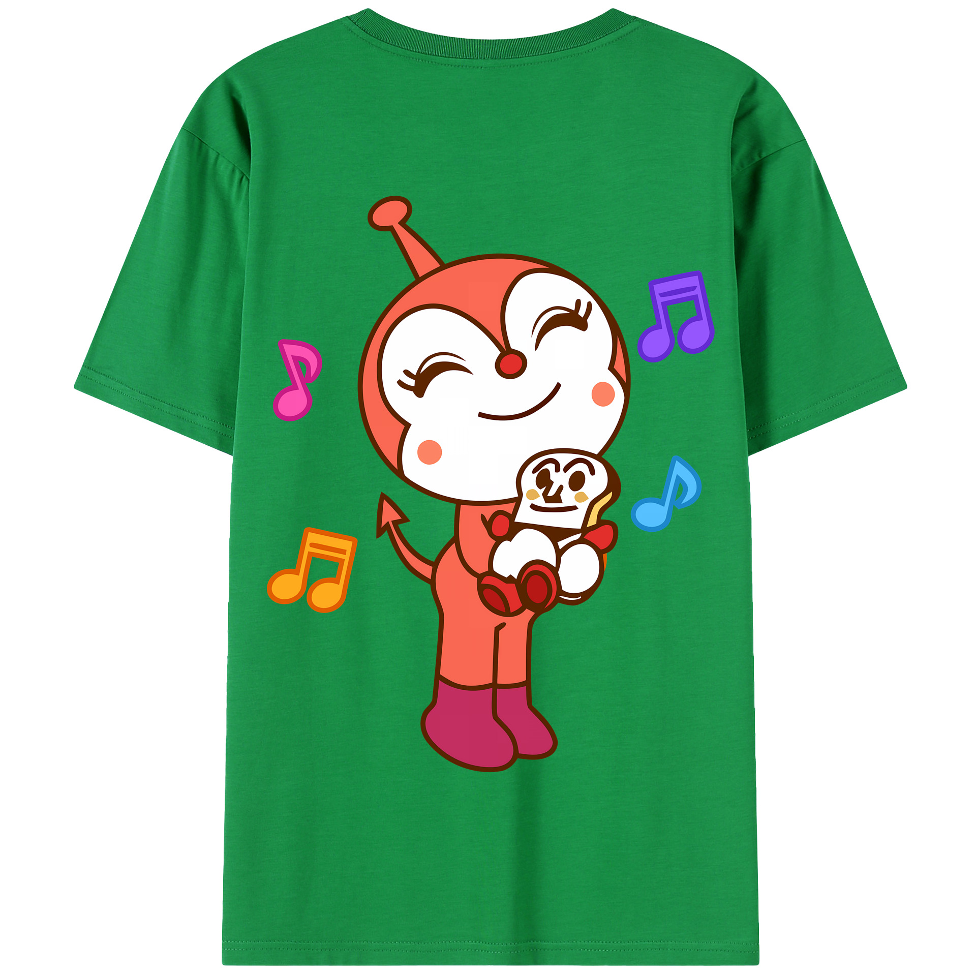 （画像用） アンパンマン Anpanman 綿100％半袖Tシャツ（背面プリント）