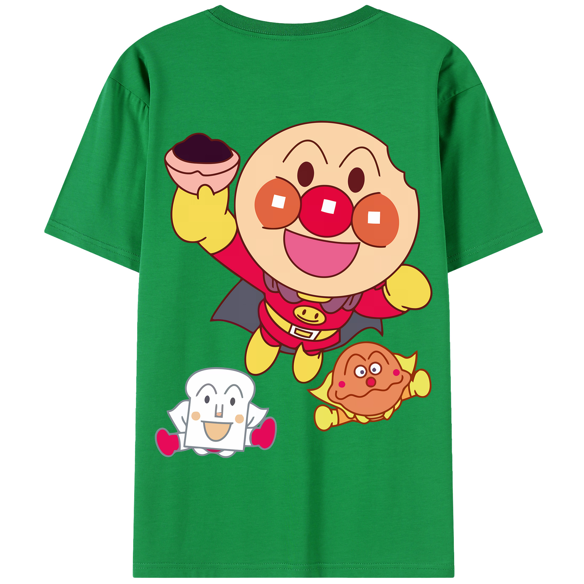 （画像用） アンパンマン Anpanman 綿100％半袖Tシャツ（背面プリント）