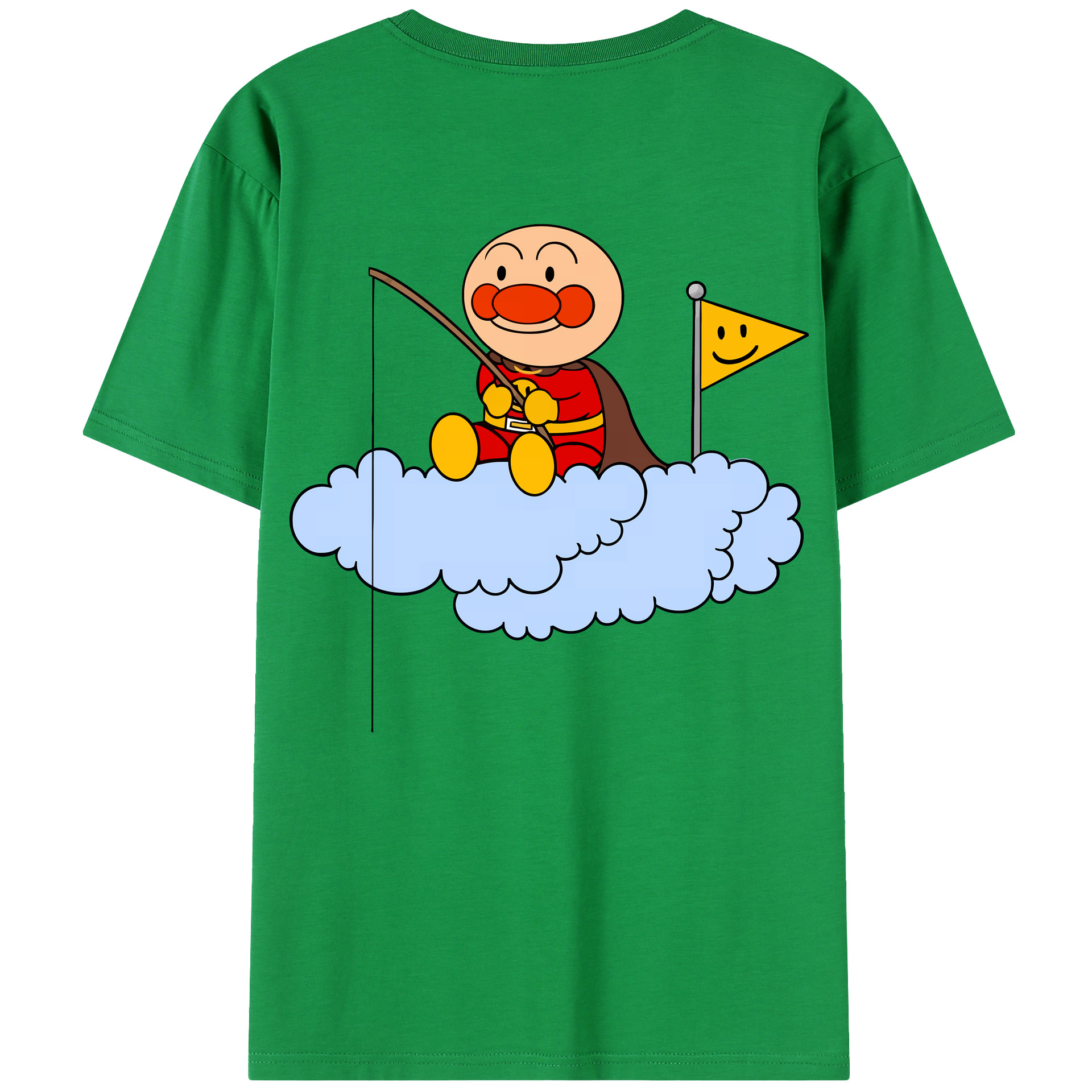 （画像用） アンパンマン Anpanman 綿100％半袖Tシャツ（背面プリント）