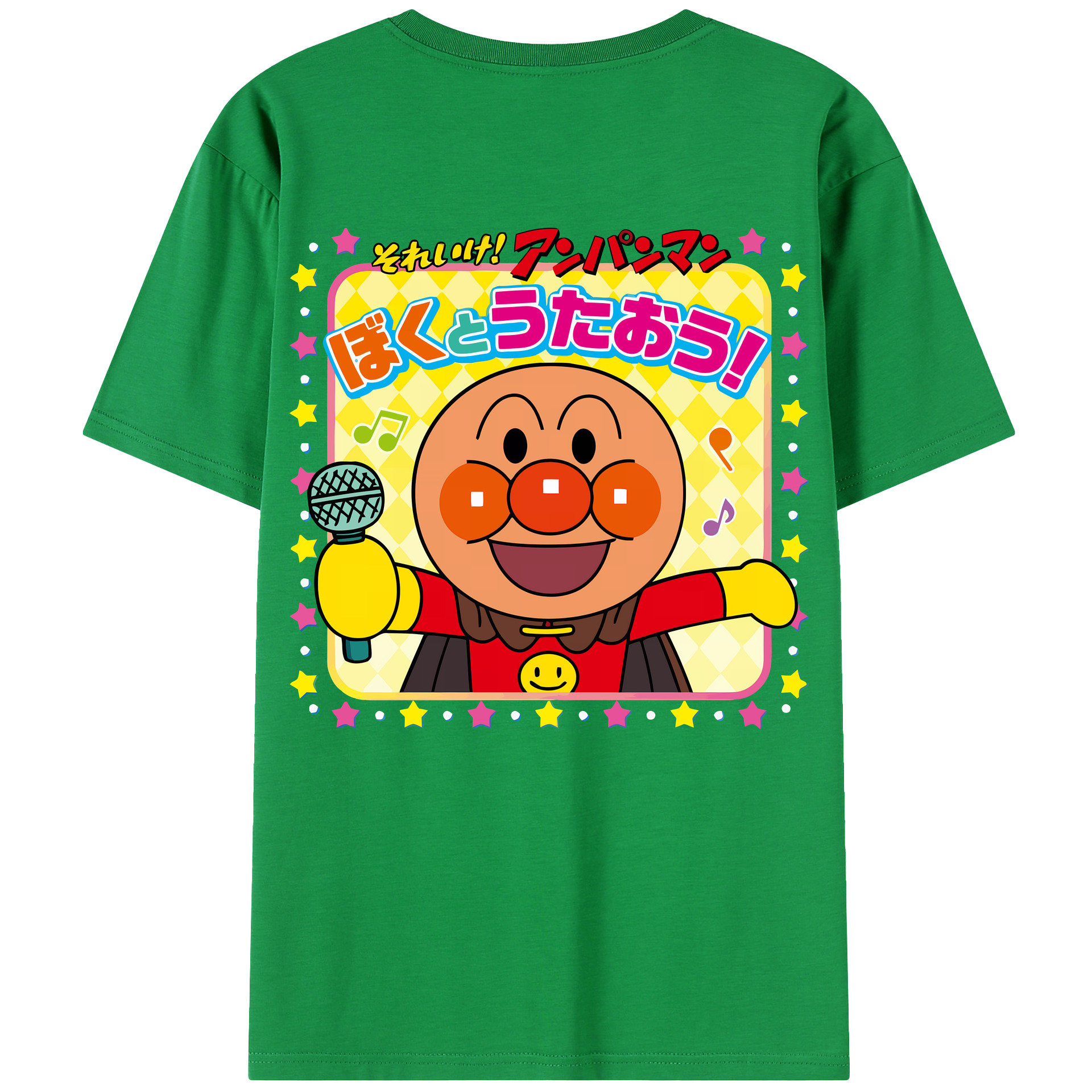 （画像用） アンパンマン Anpanman 綿100％半袖Tシャツ（背面プリント）