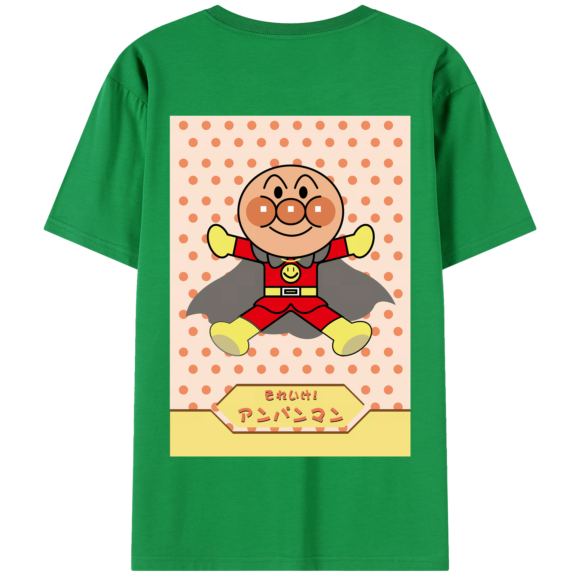 （画像用） アンパンマン Anpanman 綿100％半袖Tシャツ（背面プリント）