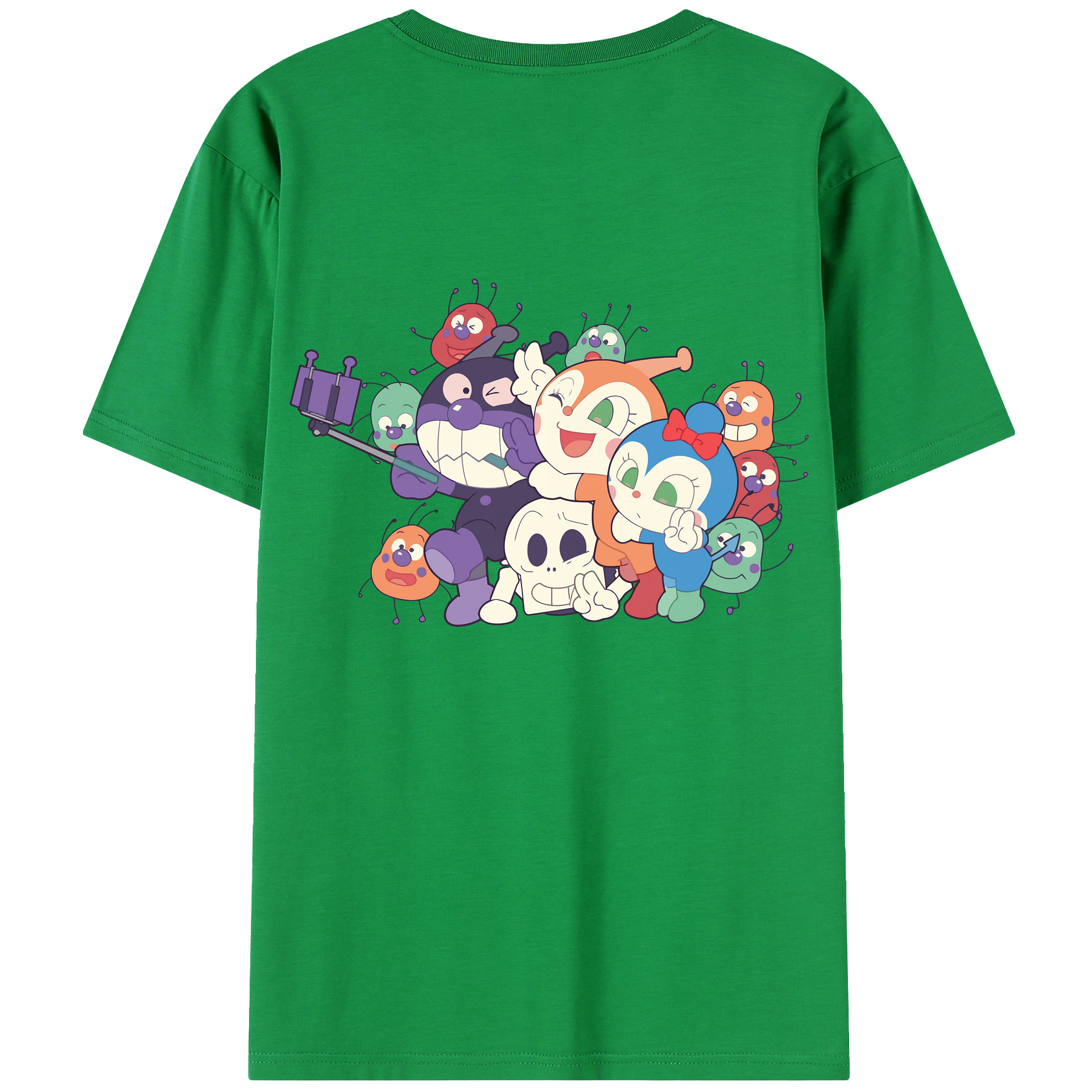 （画像用） アンパンマン Anpanman 綿100％半袖Tシャツ（背面プリント）