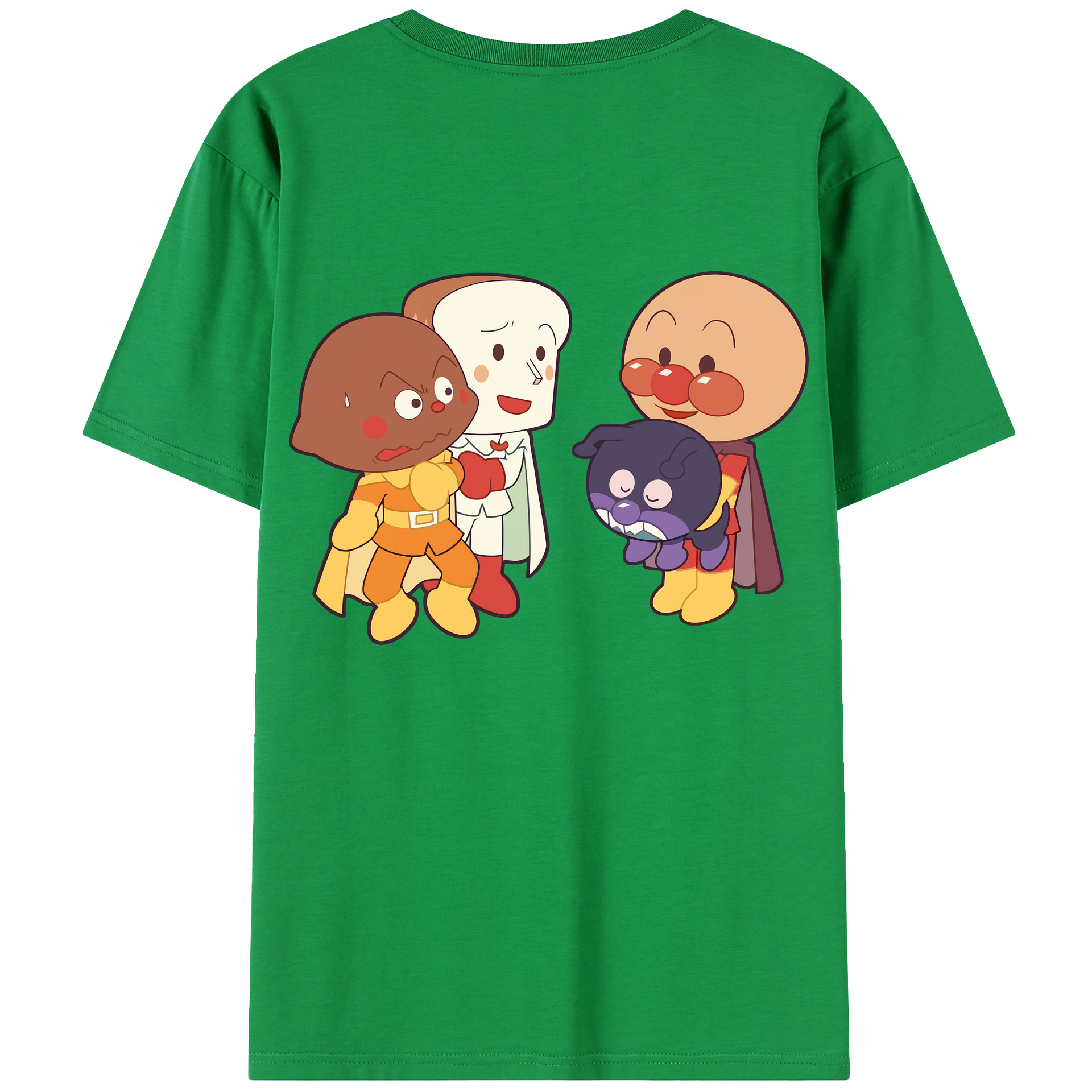 （画像用） アンパンマン Anpanman 綿100％半袖Tシャツ（背面プリント）