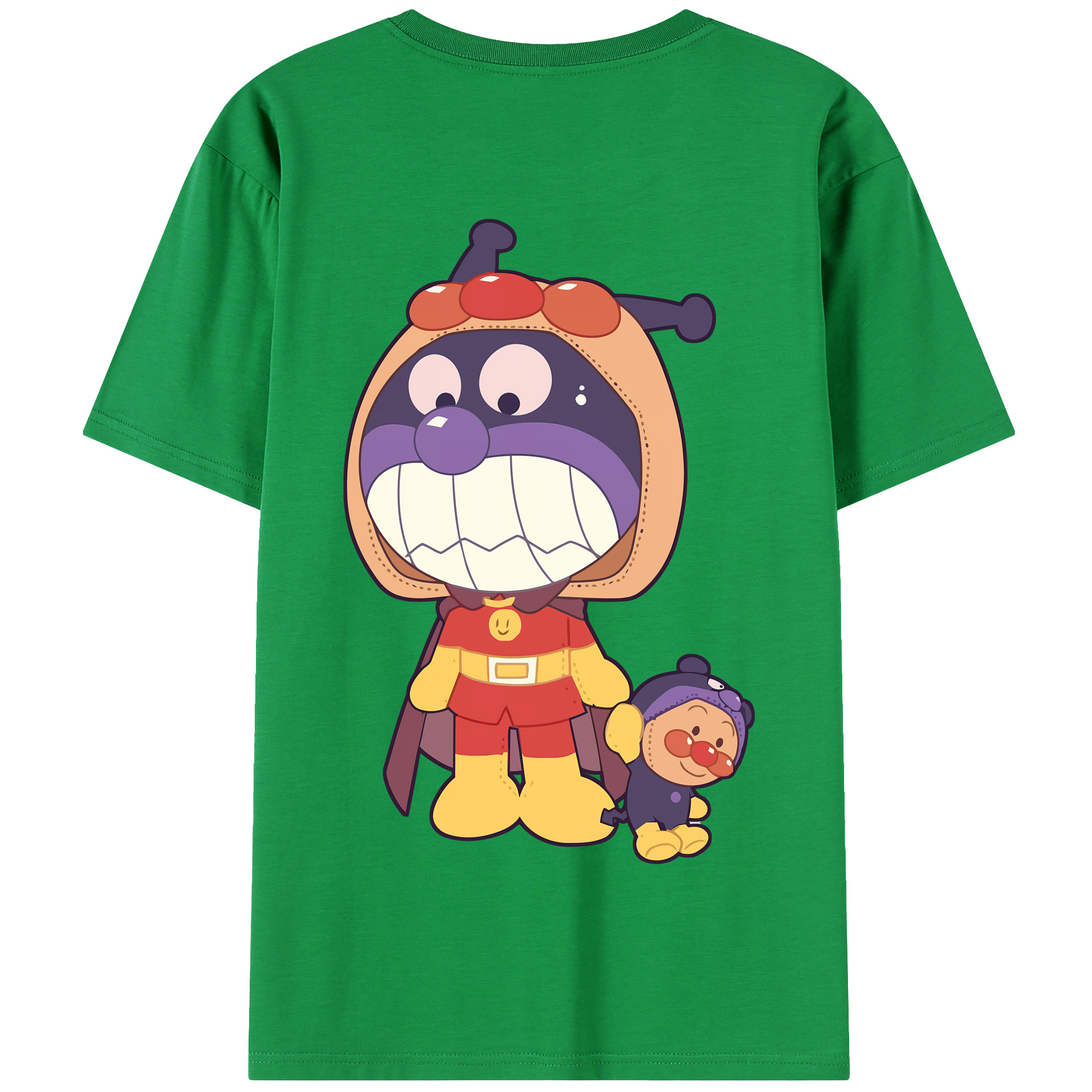 （画像用） アンパンマン Anpanman 綿100％半袖Tシャツ（背面プリント）
