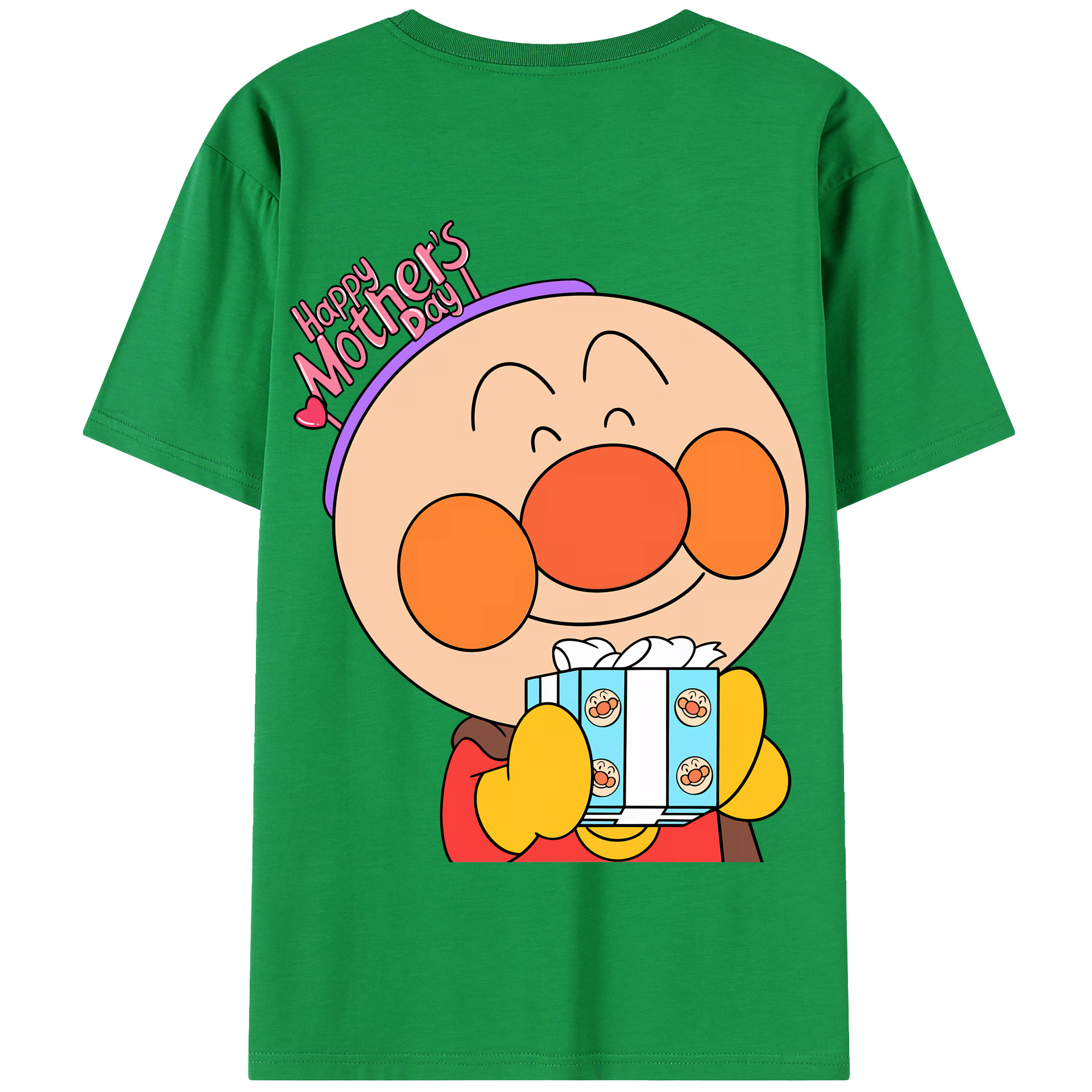 （画像用） アンパンマン Anpanman 綿100％半袖Tシャツ（背面プリント）