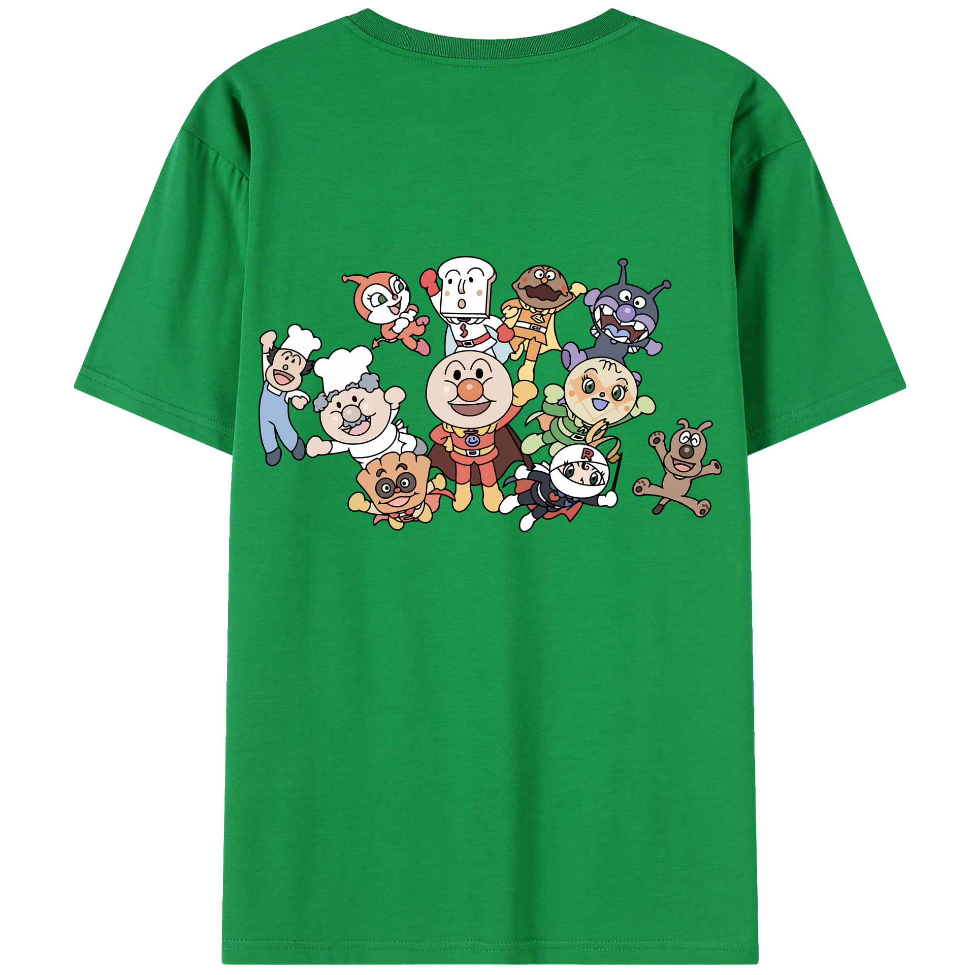 （画像用） アンパンマン Anpanman 綿100％半袖Tシャツ（背面プリント）