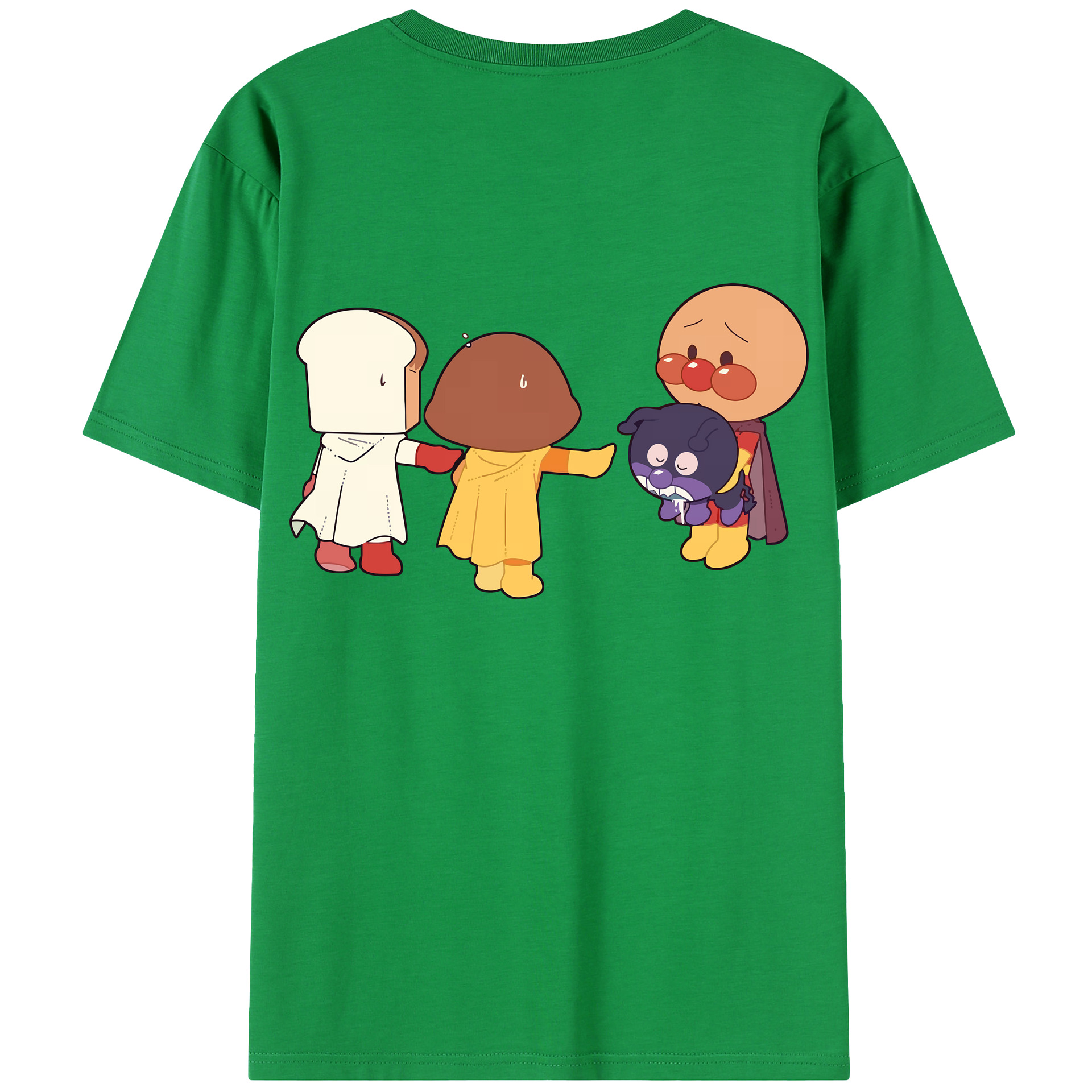 （画像用） アンパンマン Anpanman 綿100％半袖Tシャツ（背面プリント）
