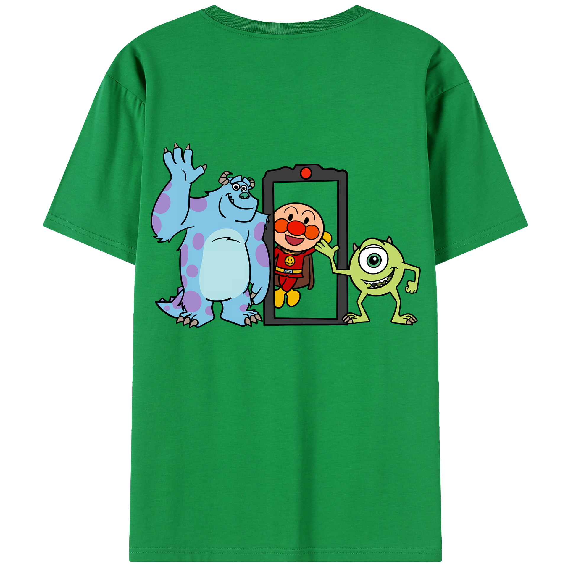 （画像用） アンパンマン Anpanman 綿100％半袖Tシャツ（背面プリント）