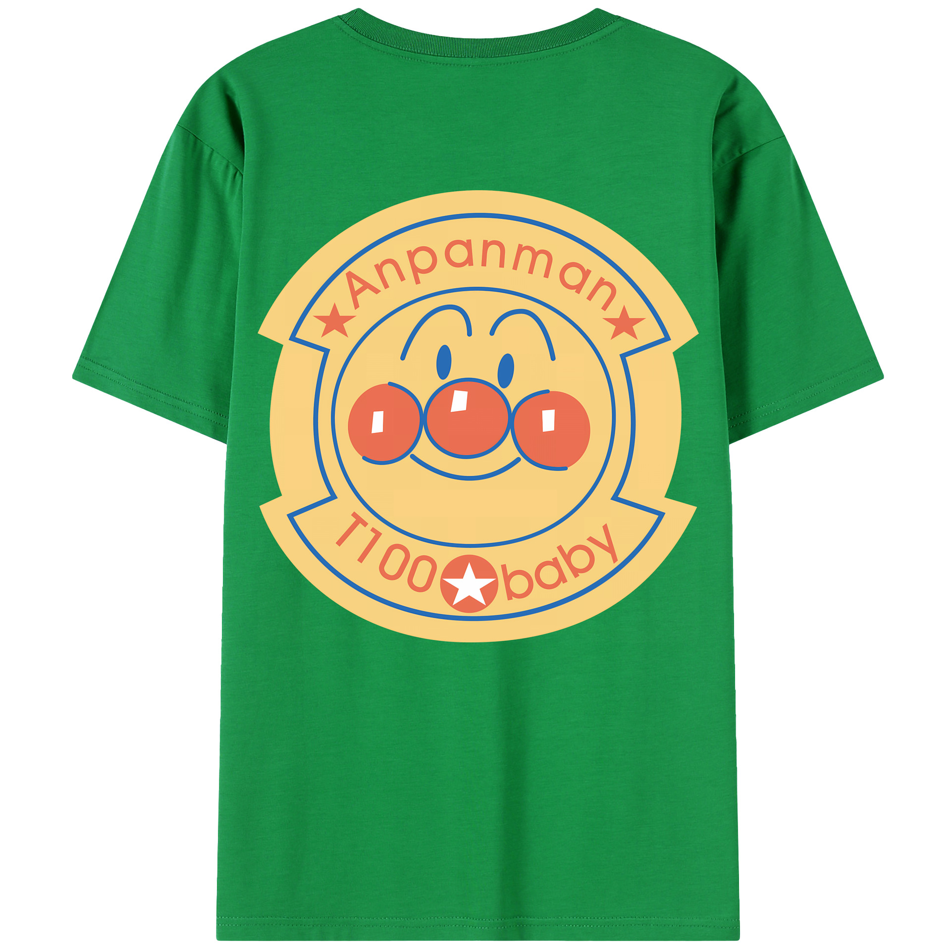 （画像用） アンパンマン Anpanman 綿100％半袖Tシャツ（背面プリント）