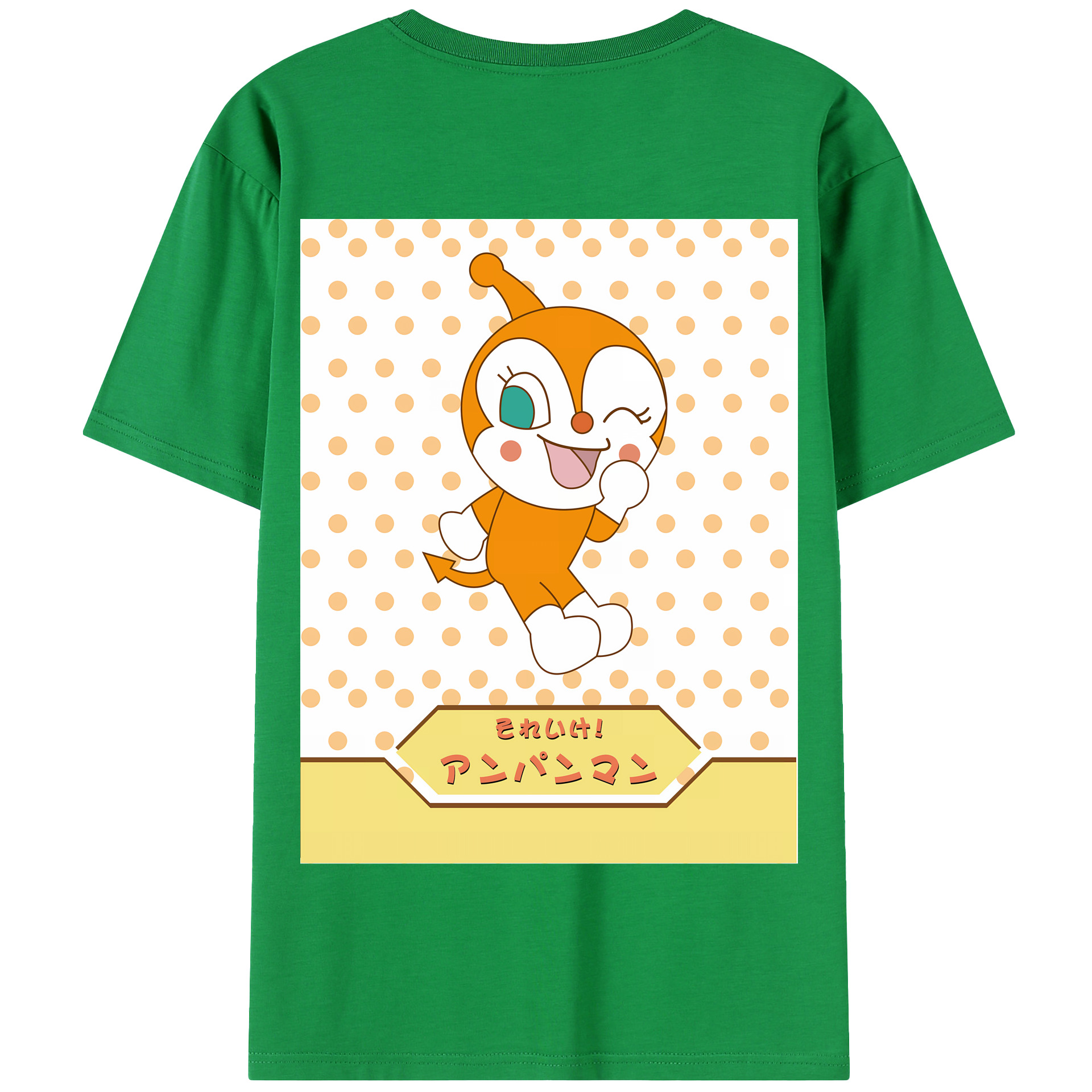 （画像用） アンパンマン Anpanman 綿100％半袖Tシャツ（背面プリント）