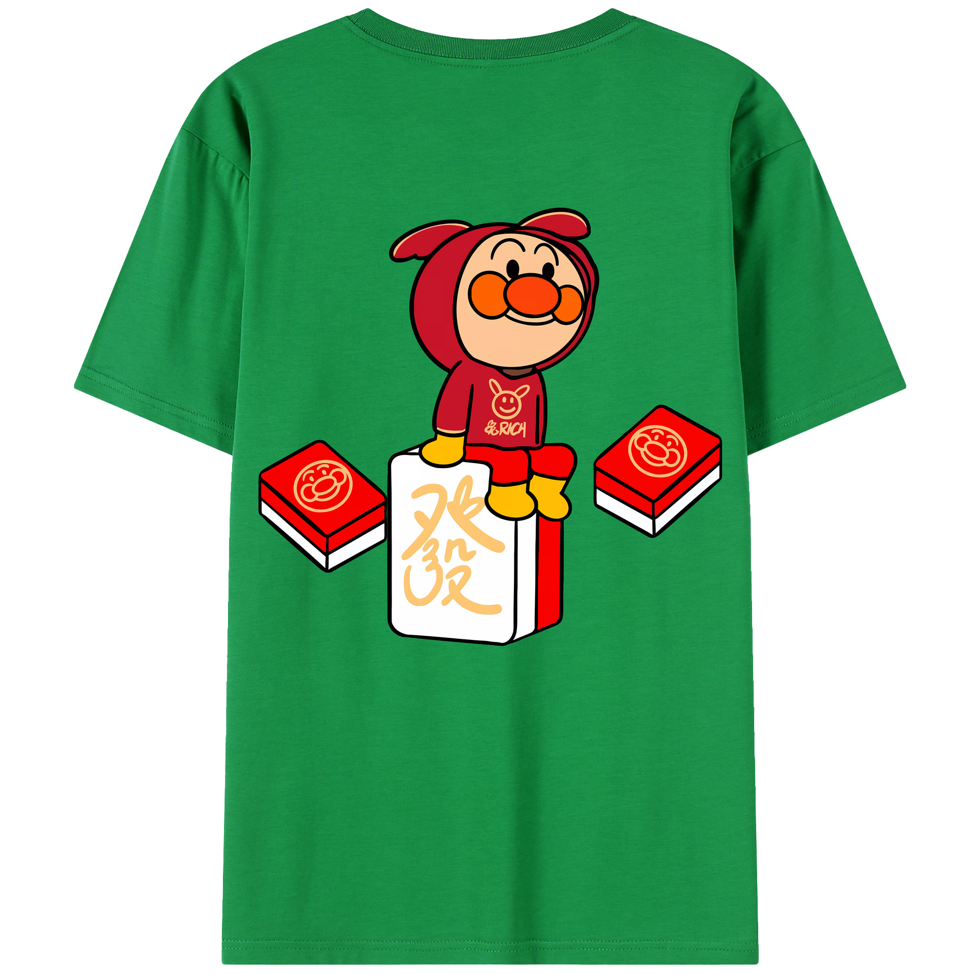 （画像用） アンパンマン Anpanman 綿100％半袖Tシャツ（背面プリント）