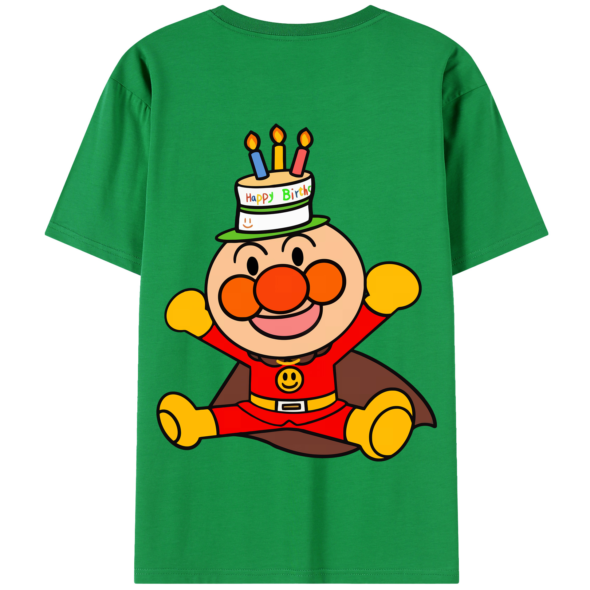 （画像用） アンパンマン Anpanman 綿100％半袖Tシャツ（背面プリント）