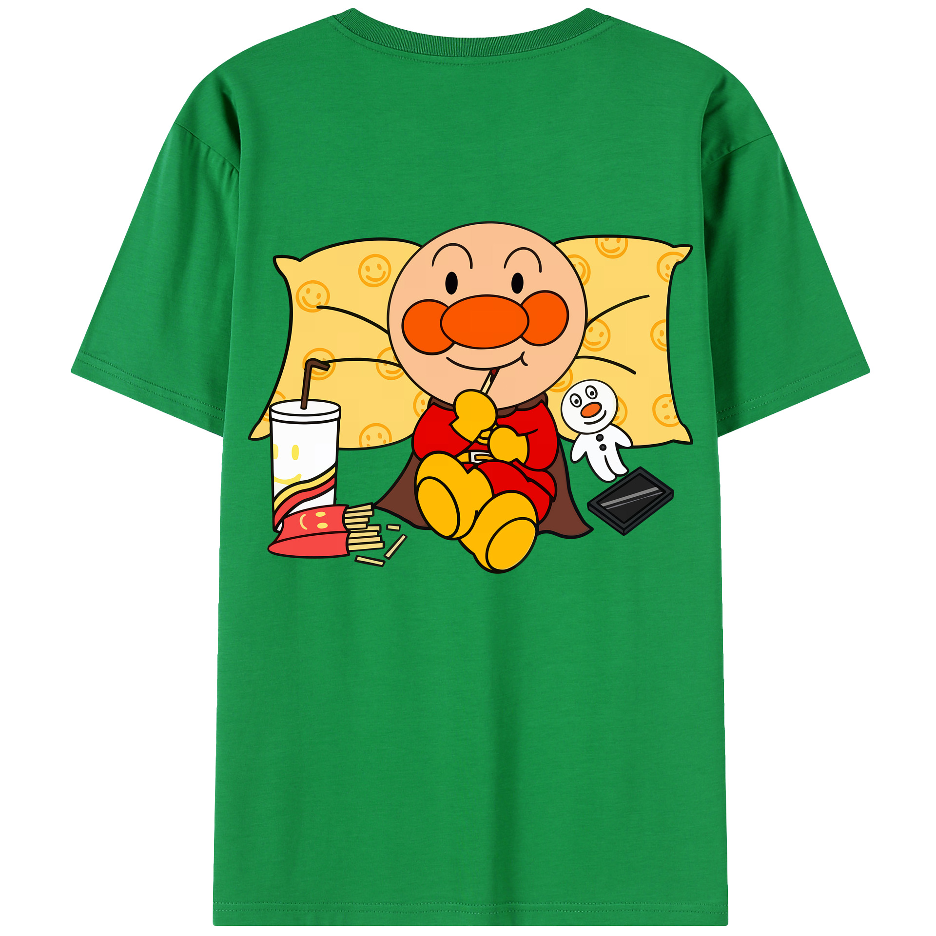 （画像用） アンパンマン Anpanman 綿100％半袖Tシャツ（背面プリント）