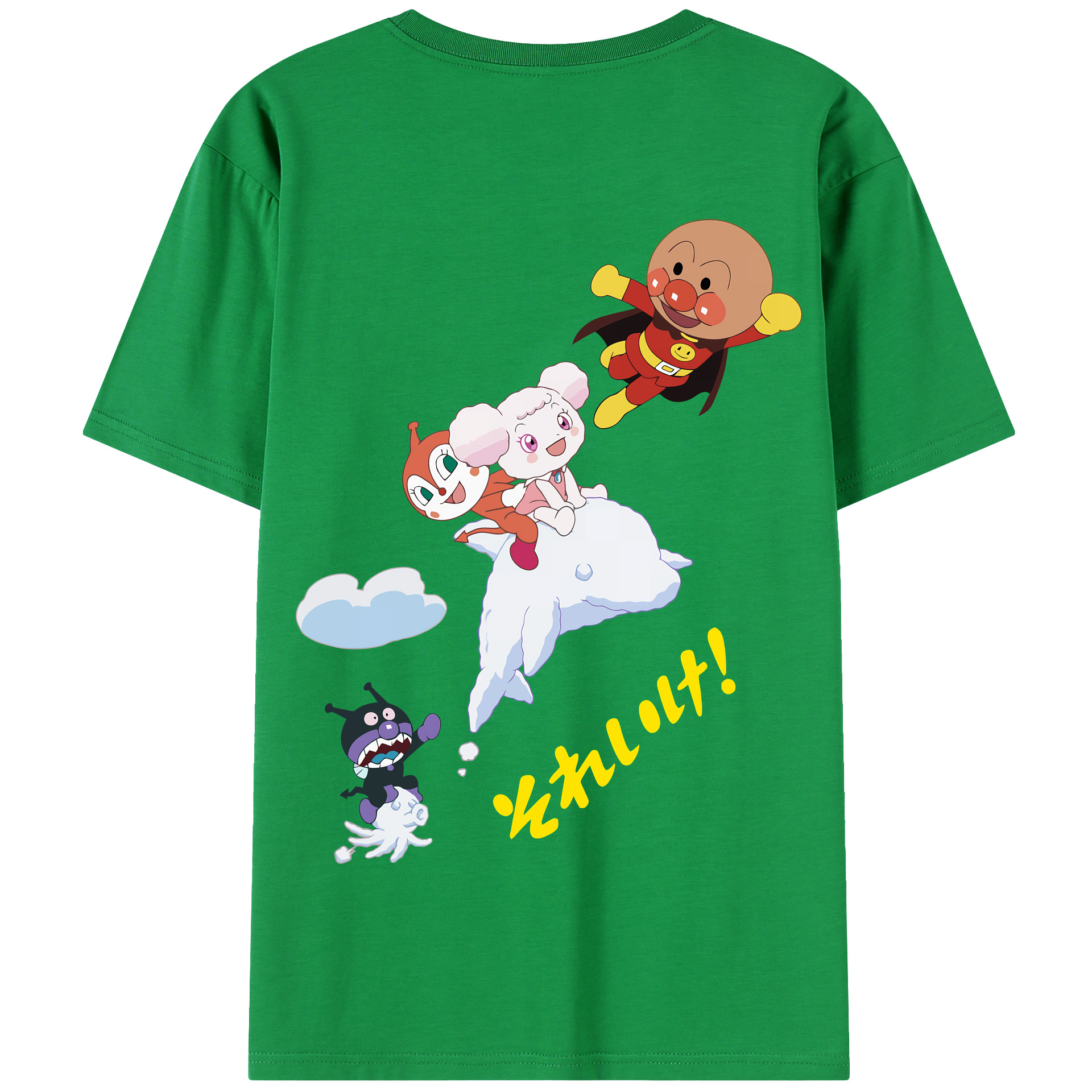 （画像用） アンパンマン Anpanman 綿100％半袖Tシャツ（背面プリント）