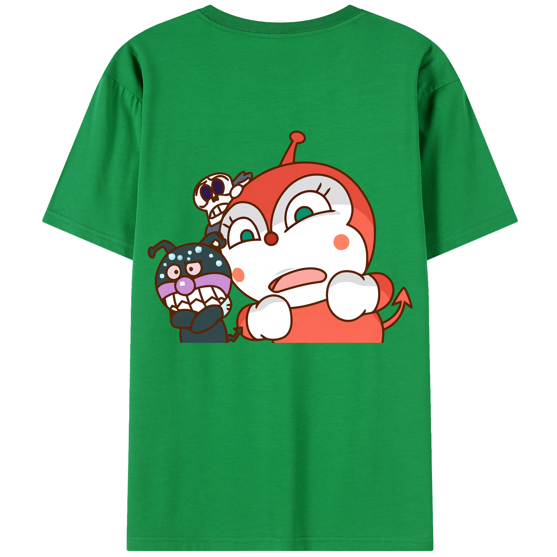 （画像用） アンパンマン Anpanman 綿100％半袖Tシャツ（背面プリント）