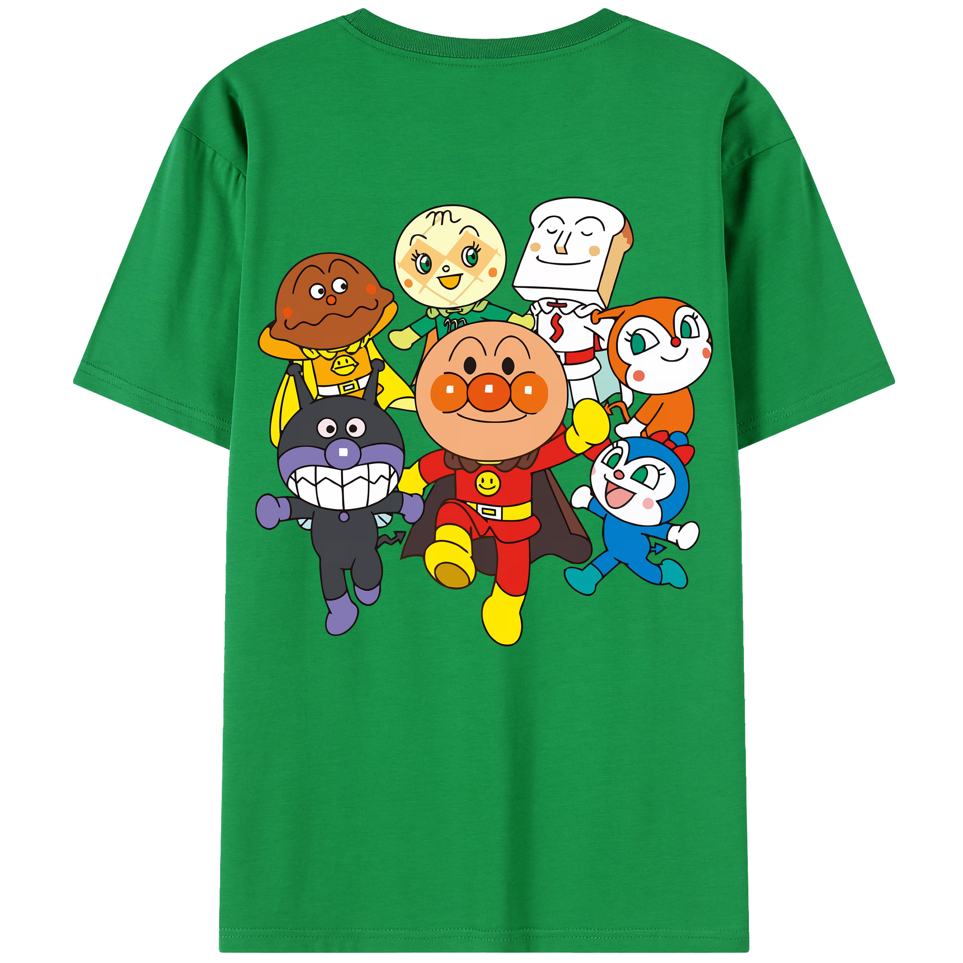 （画像用） アンパンマン Anpanman 綿100％半袖Tシャツ（背面プリント）