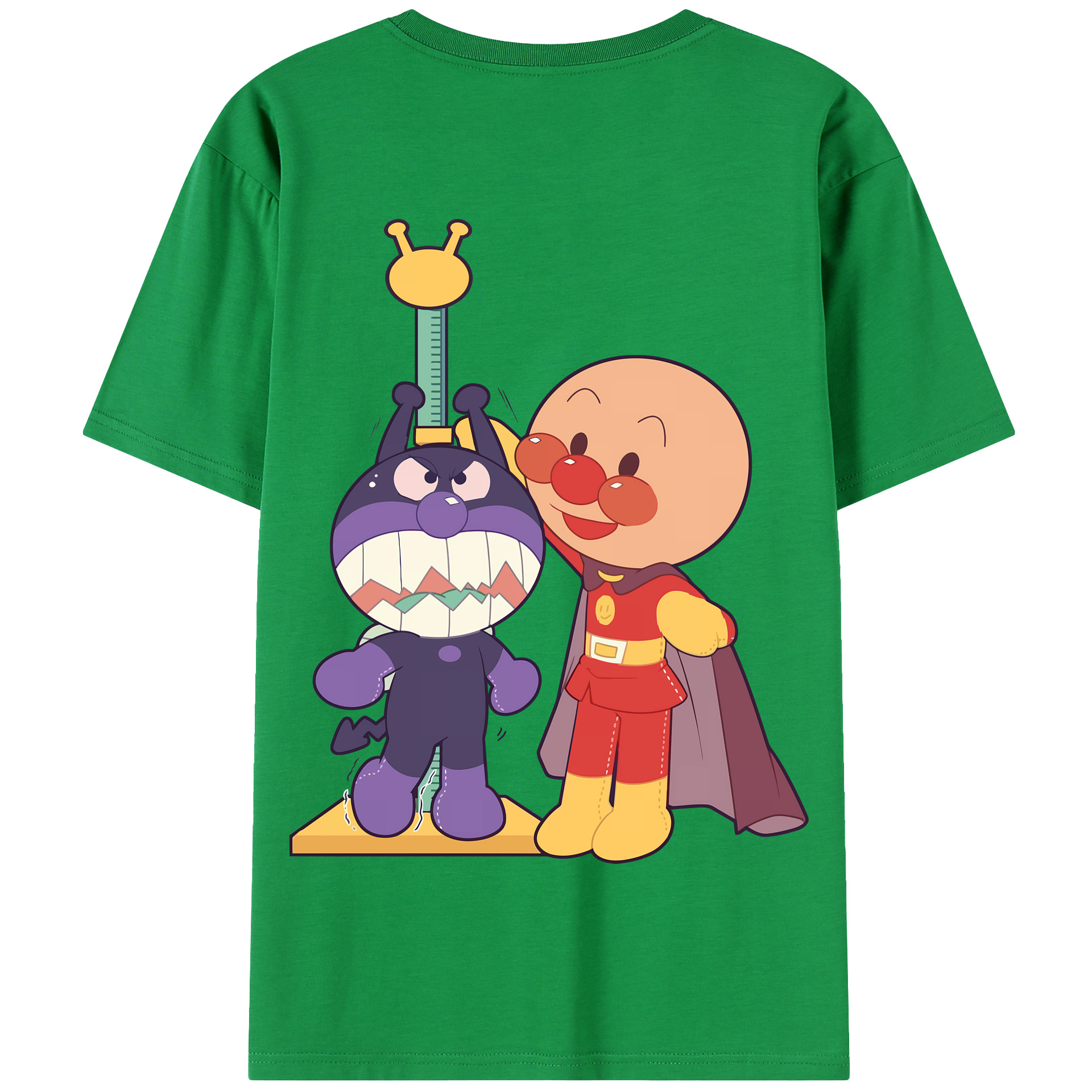 （画像用） アンパンマン Anpanman 綿100％半袖Tシャツ（背面プリント）
