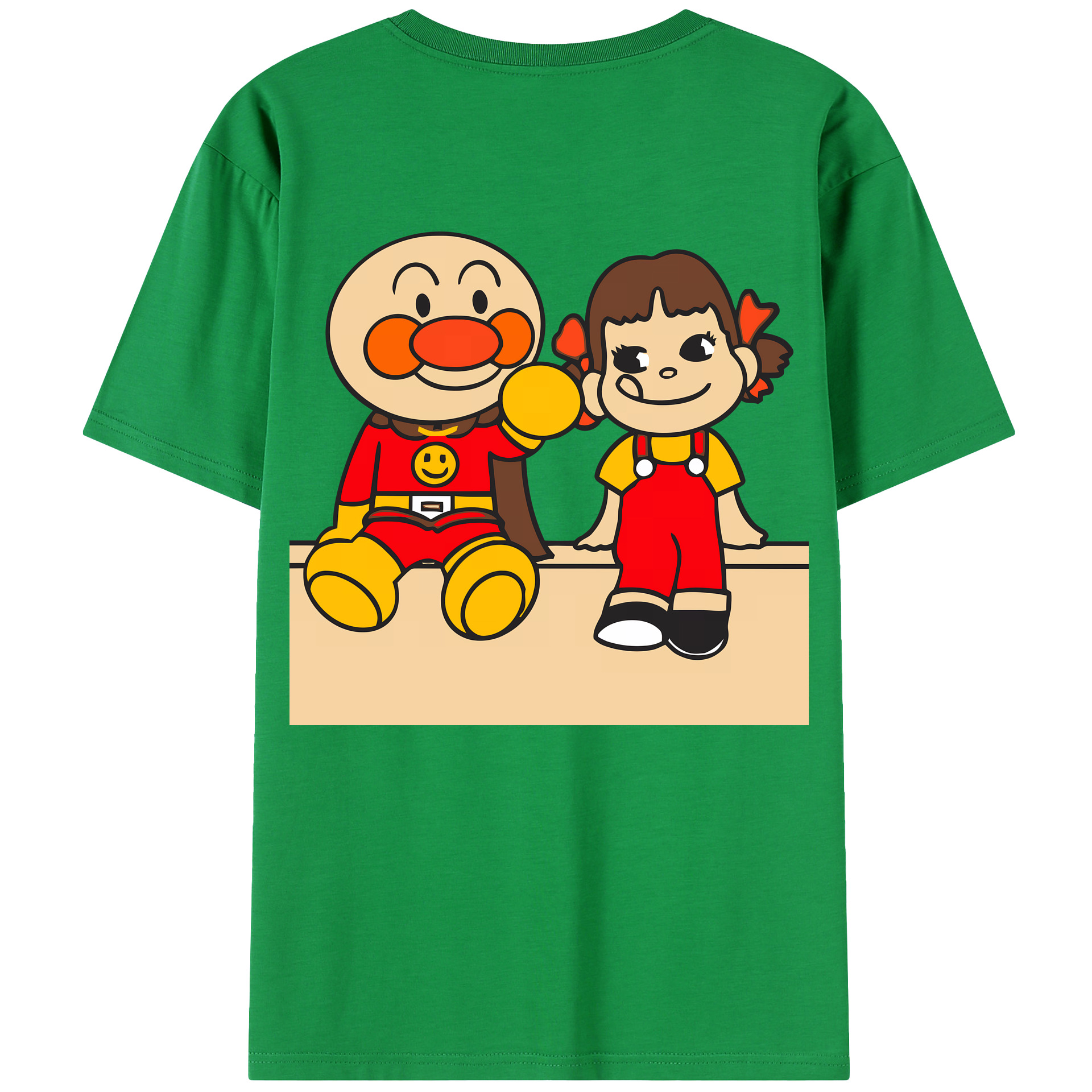 （画像用） アンパンマン Anpanman 綿100％半袖Tシャツ（背面プリント）