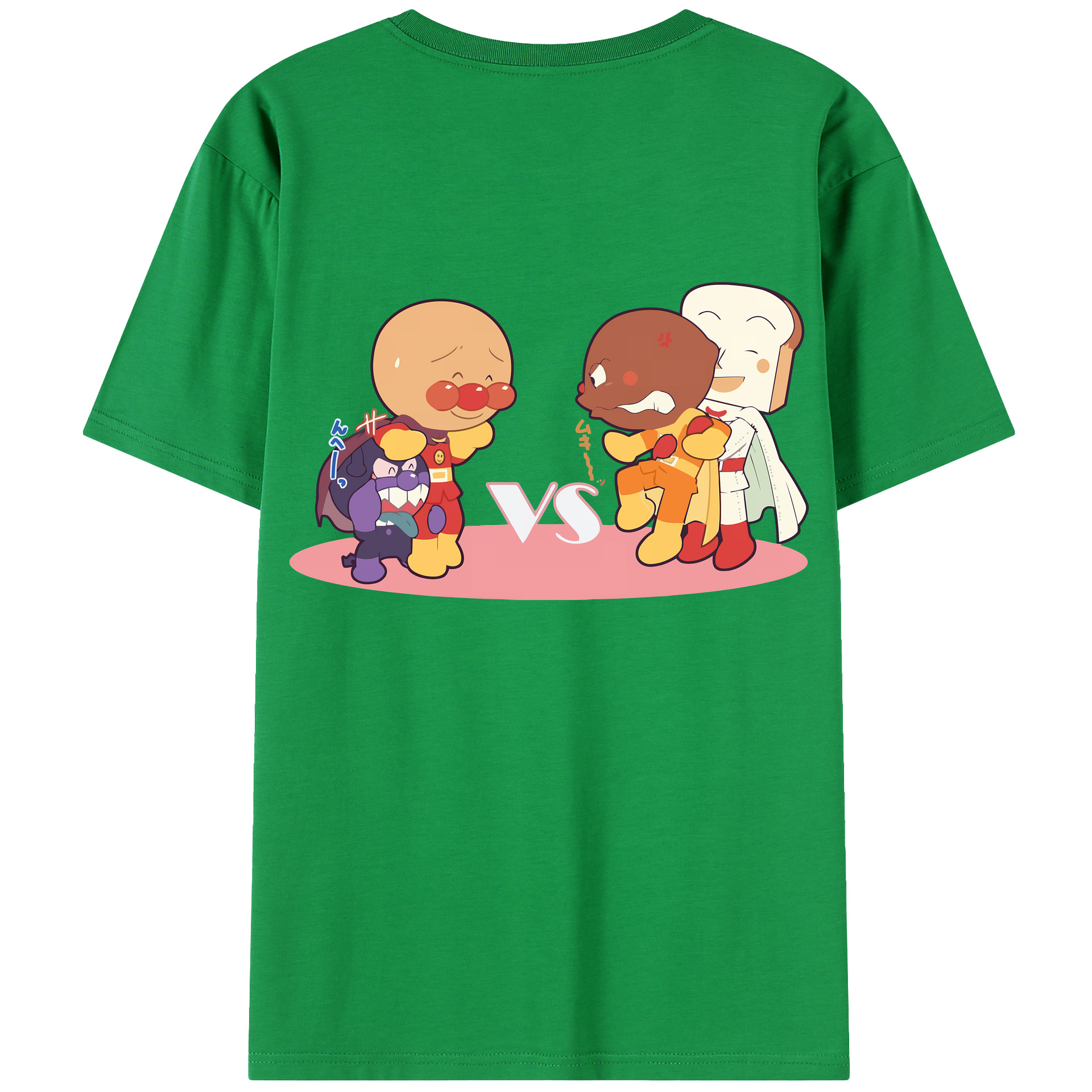 （画像用） アンパンマン Anpanman 綿100％半袖Tシャツ（背面プリント）