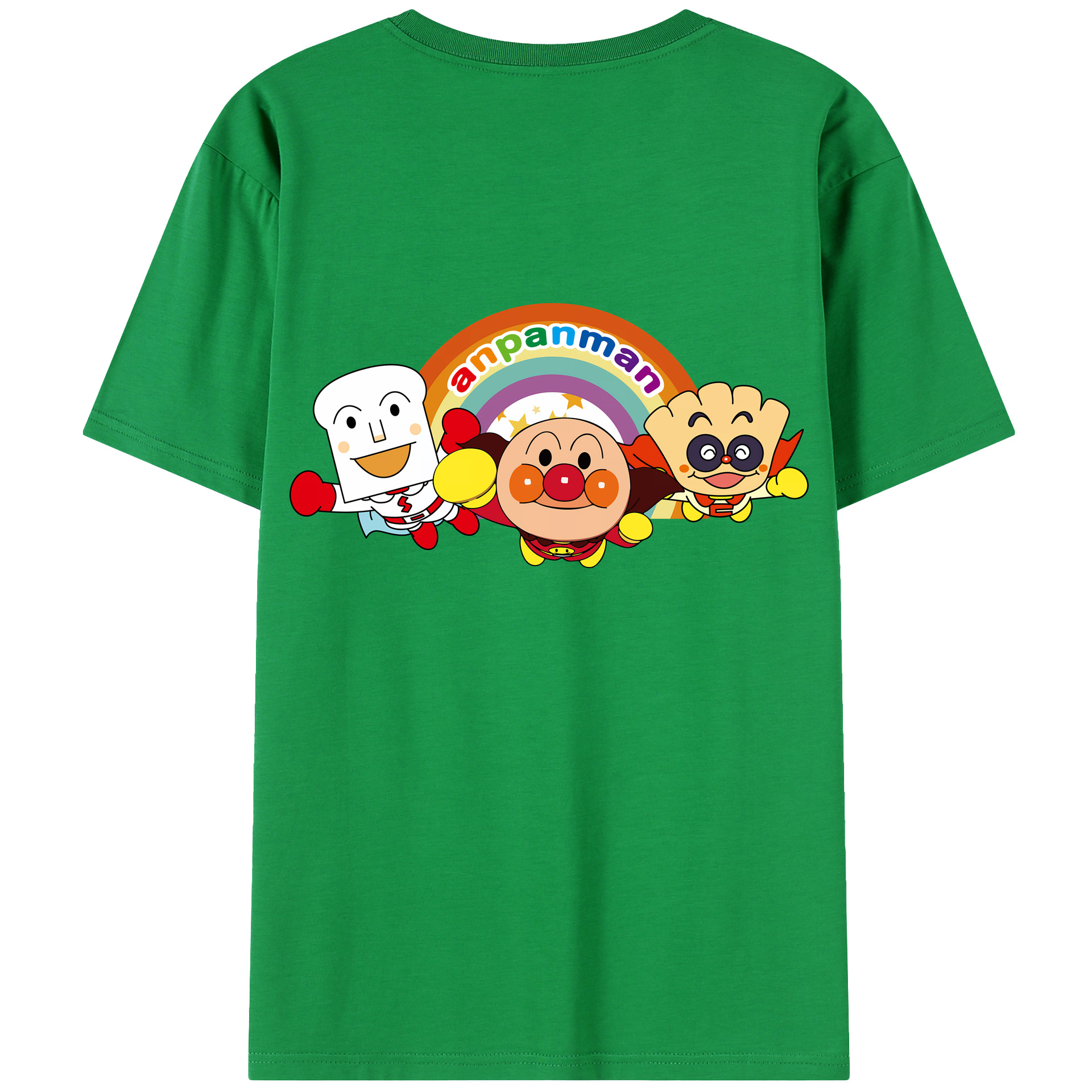 （画像用） アンパンマン Anpanman 綿100％半袖Tシャツ（背面プリント）