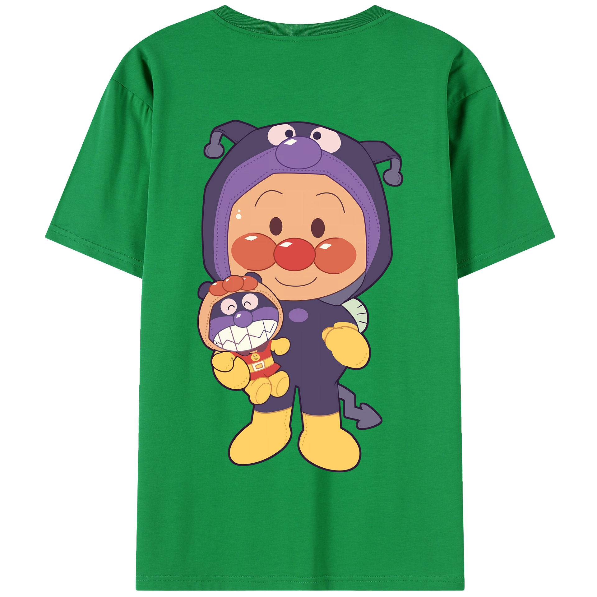 （画像用） アンパンマン Anpanman 綿100％半袖Tシャツ（背面プリント）