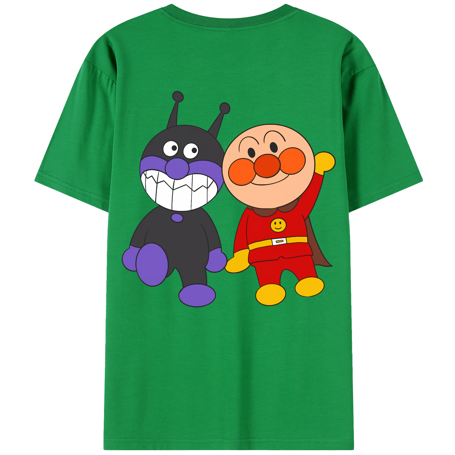 （画像用） アンパンマン Anpanman 綿100％半袖Tシャツ（背面プリント）