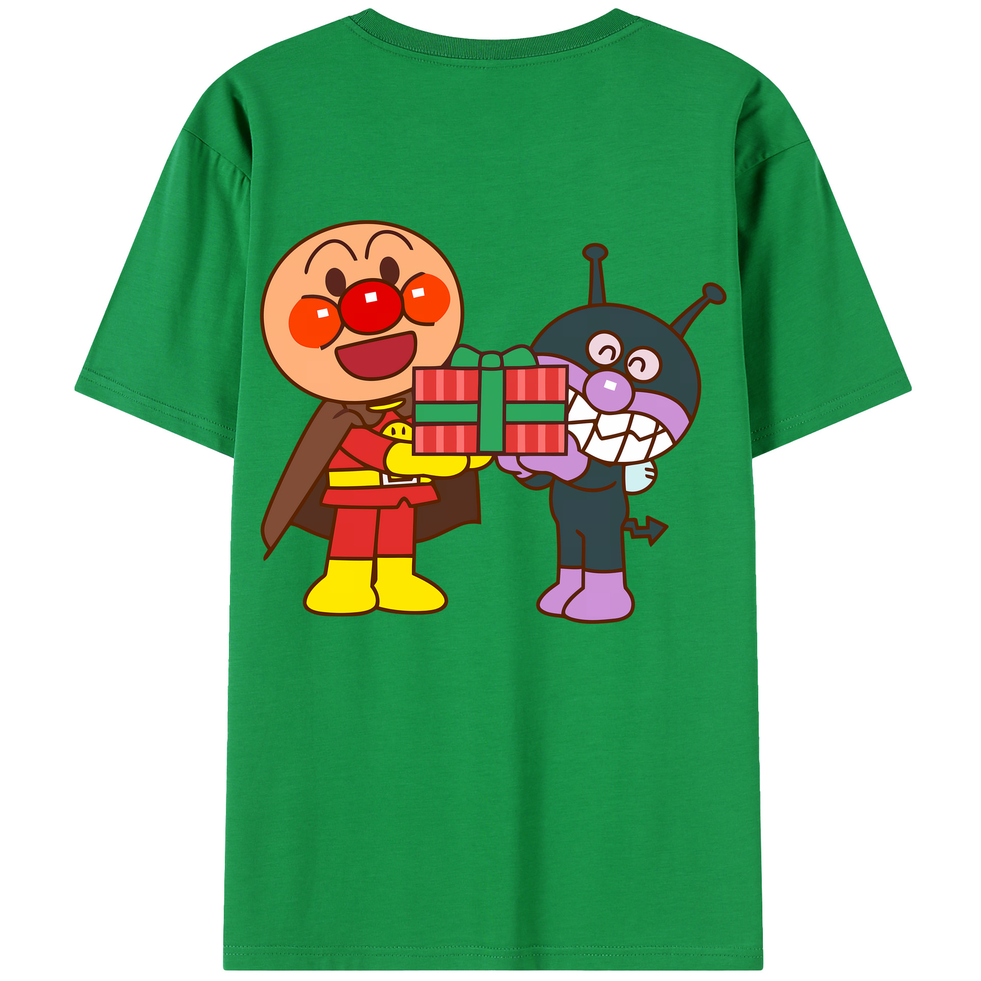 （画像用） アンパンマン Anpanman 綿100％半袖Tシャツ（背面プリント）