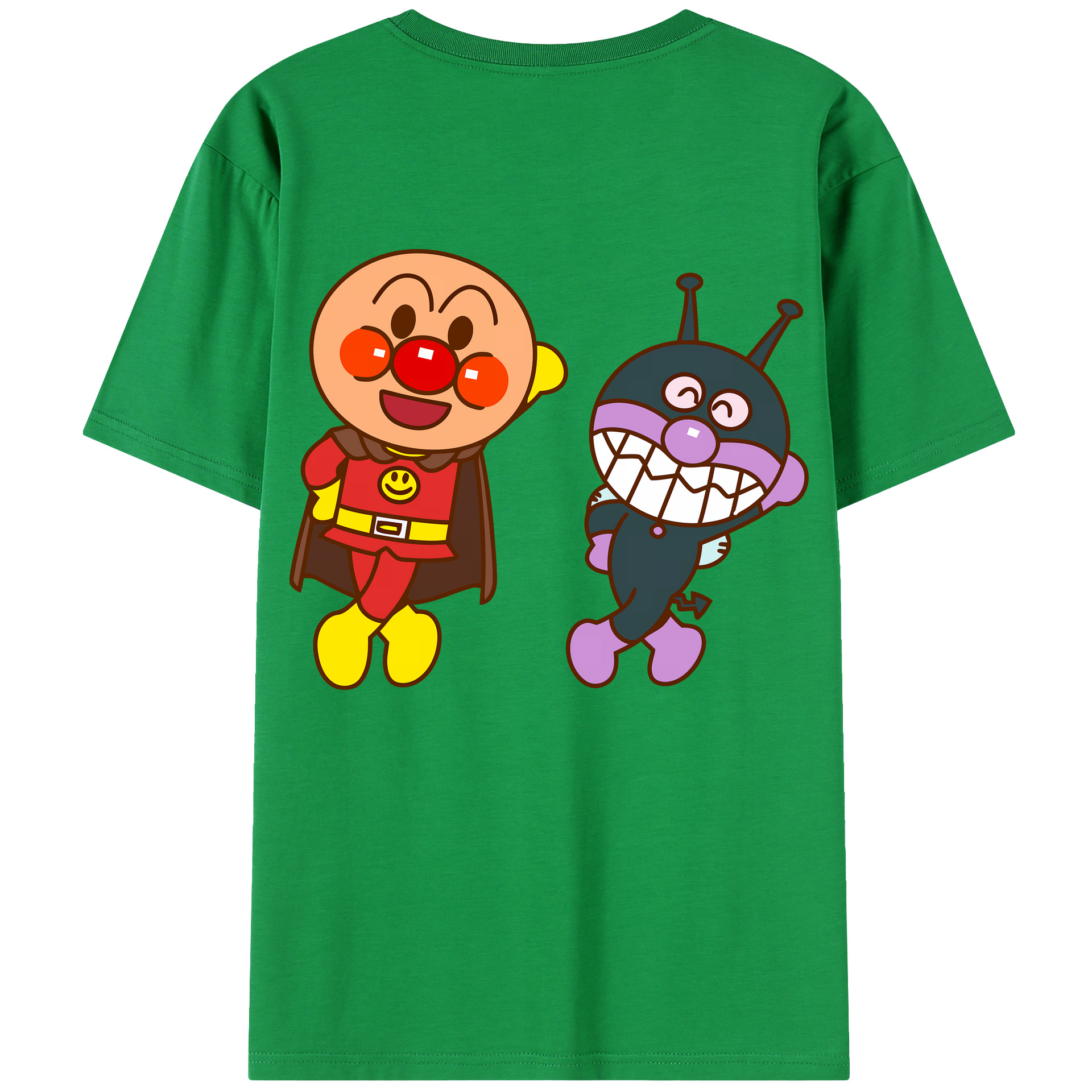 （画像用） アンパンマン Anpanman 綿100％半袖Tシャツ（背面プリント）