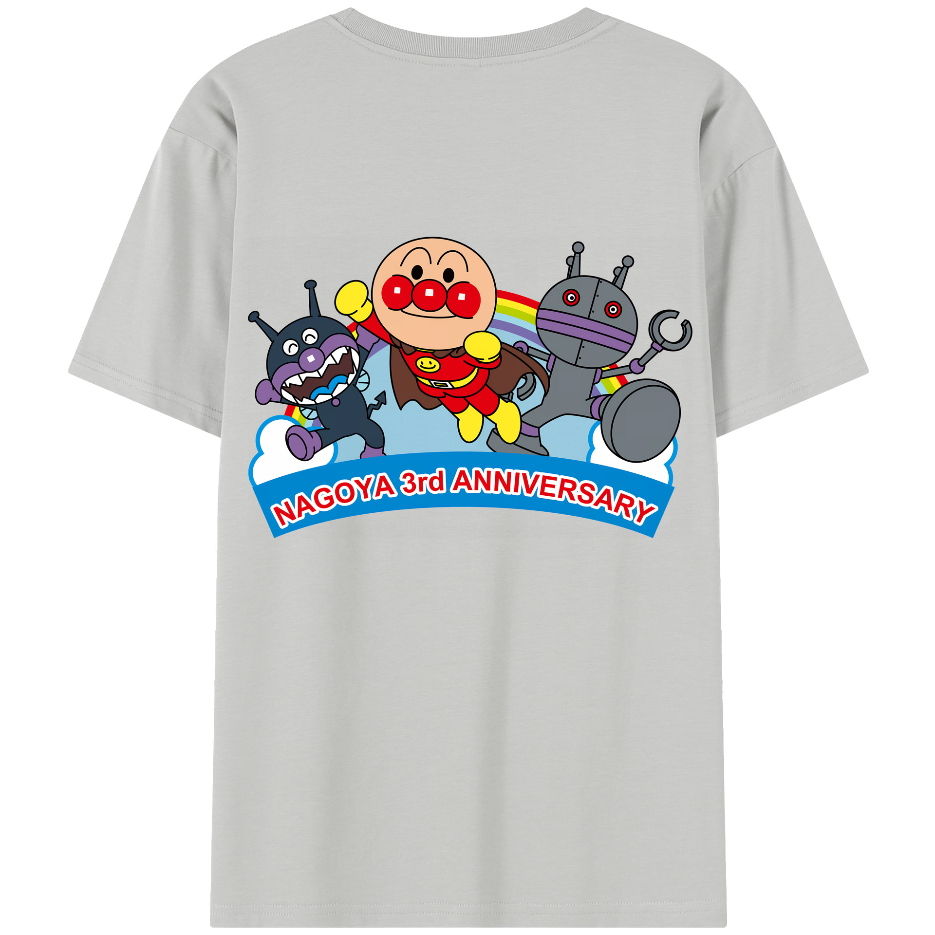 （画像用） アンパンマン Anpanman 綿100％半袖Tシャツ（背面プリント）