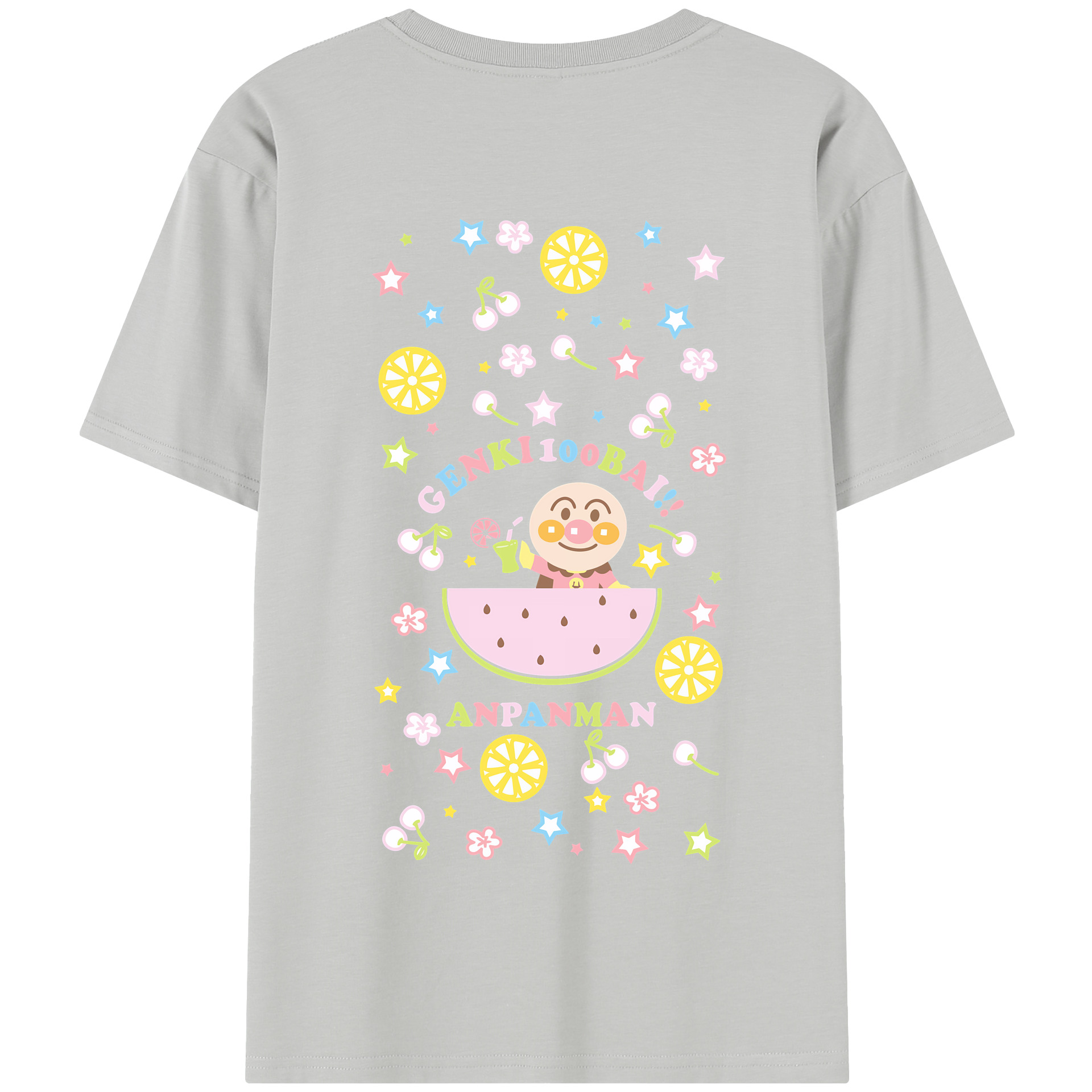 （画像用） アンパンマン Anpanman 綿100％半袖Tシャツ（背面プリント）