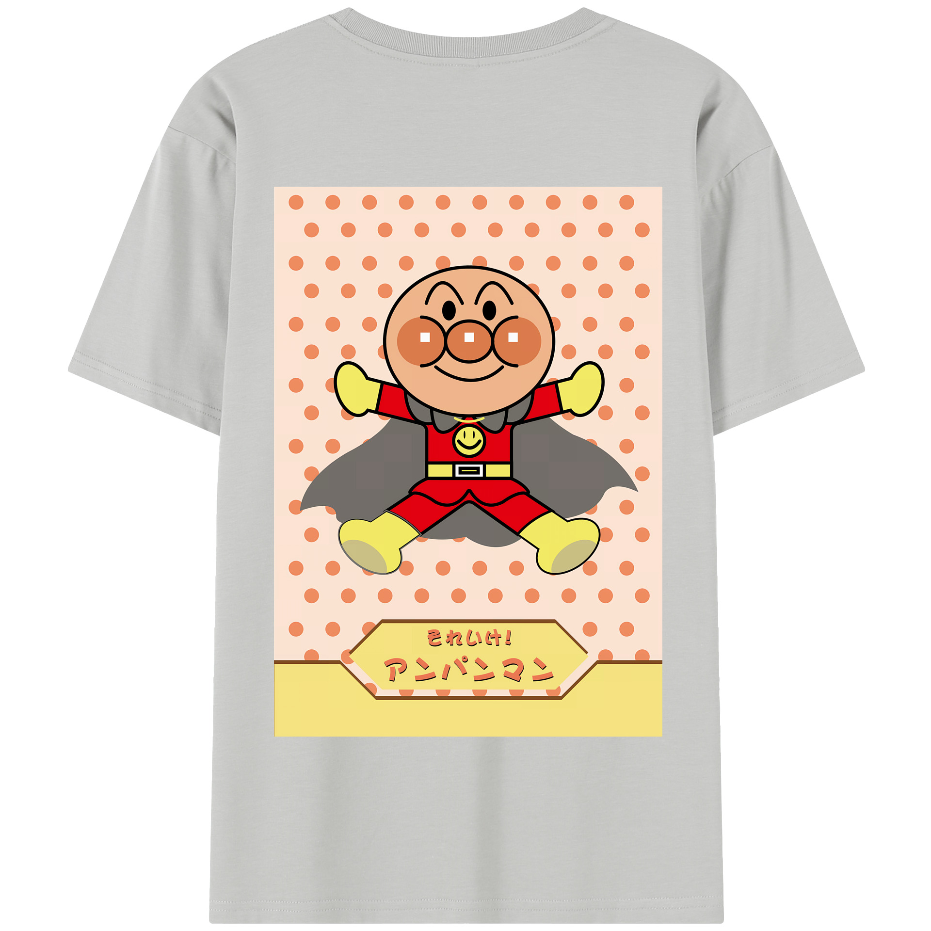 （画像用） アンパンマン Anpanman 綿100％半袖Tシャツ（背面プリント）