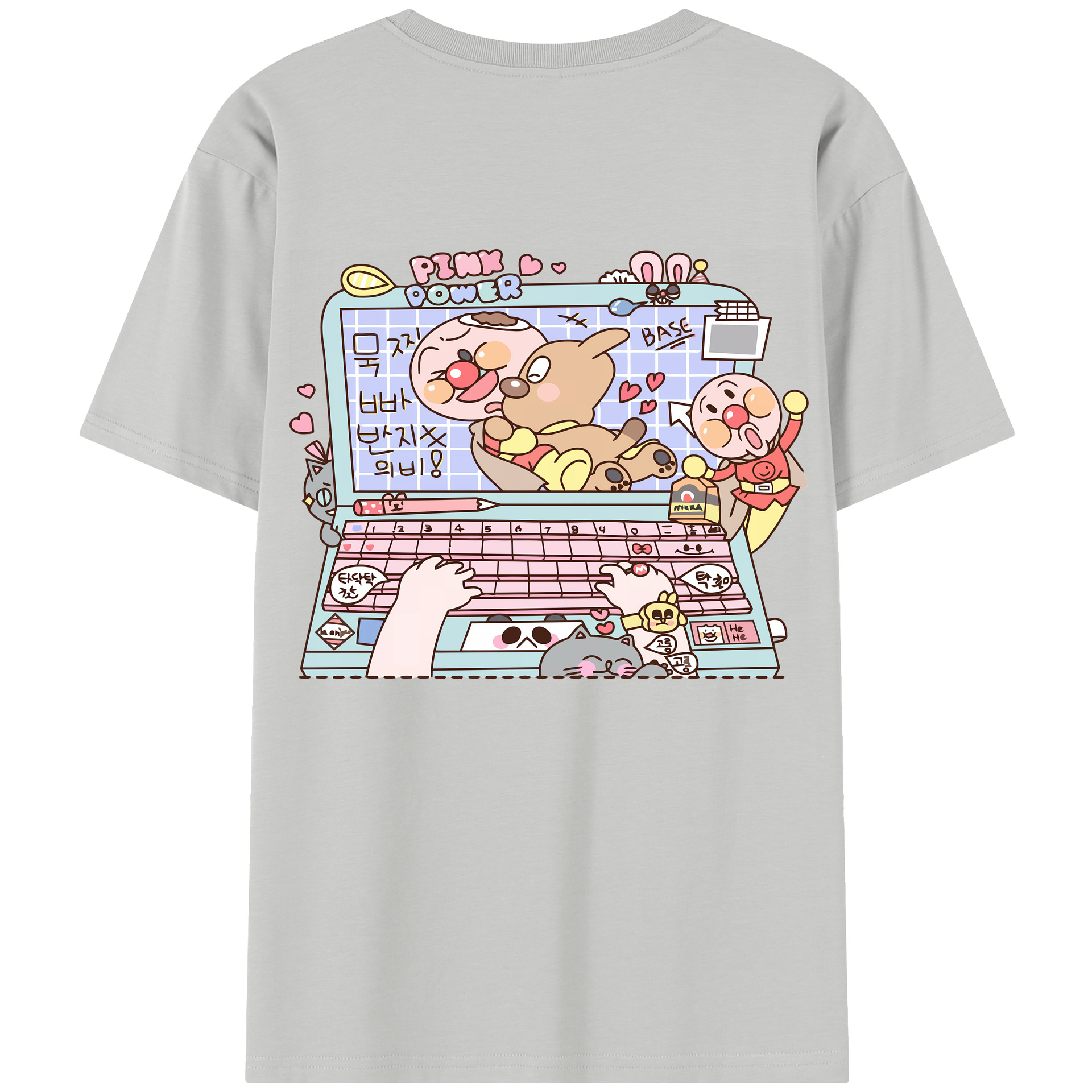 （画像用） アンパンマン Anpanman 綿100％半袖Tシャツ（背面プリント）