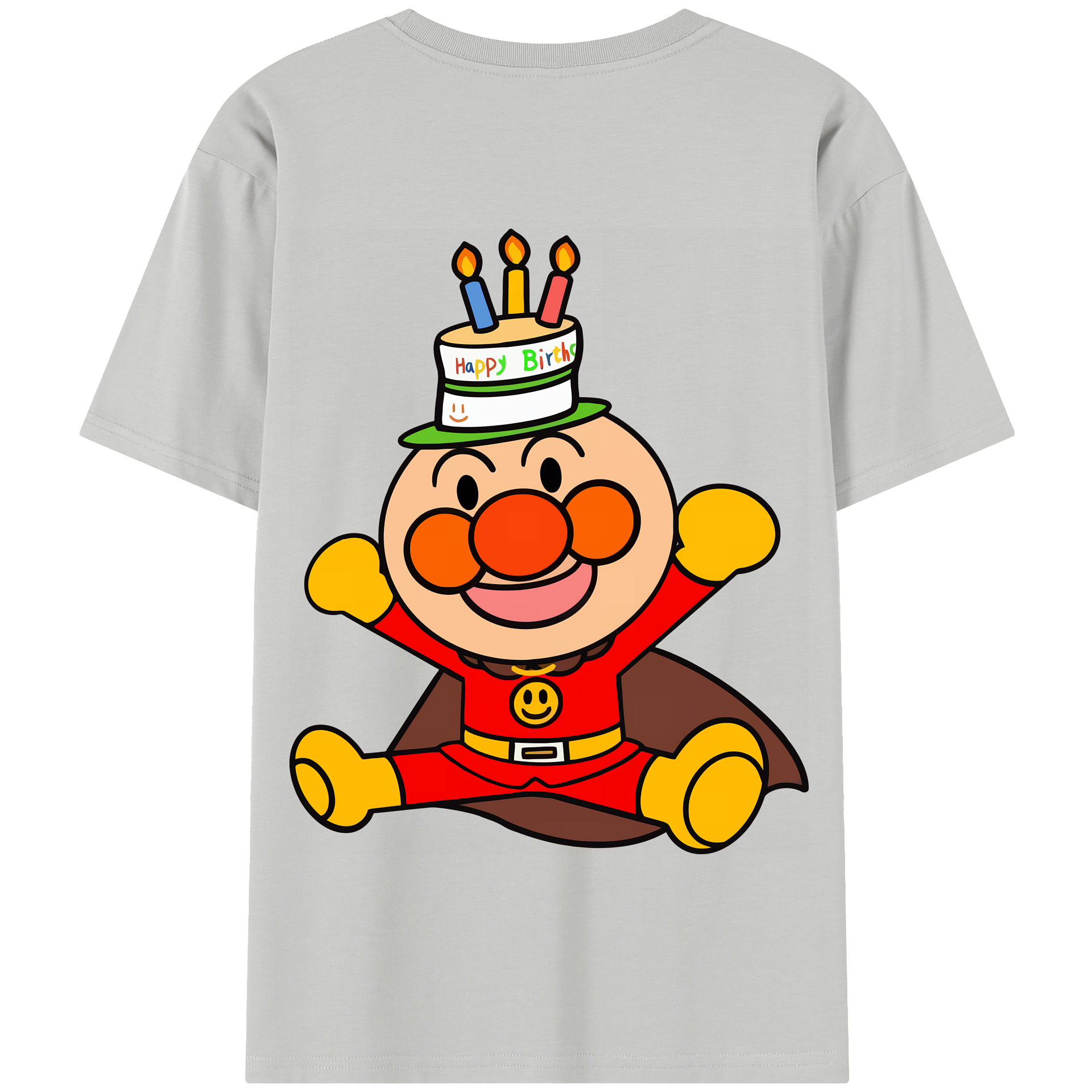 （画像用） アンパンマン Anpanman 綿100％半袖Tシャツ（背面プリント）