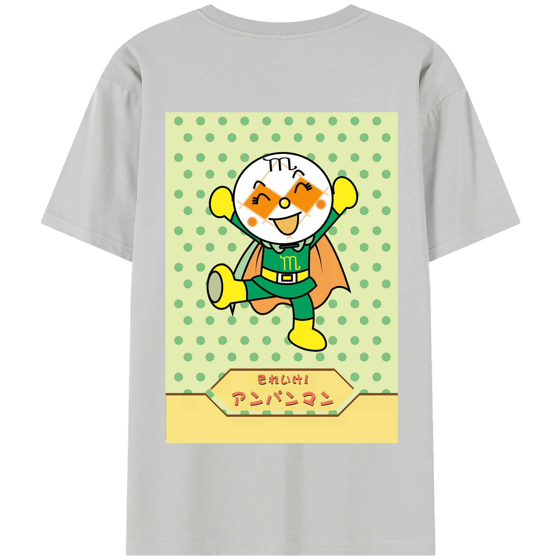 （画像用） アンパンマン Anpanman 綿100％半袖Tシャツ（背面プリント）