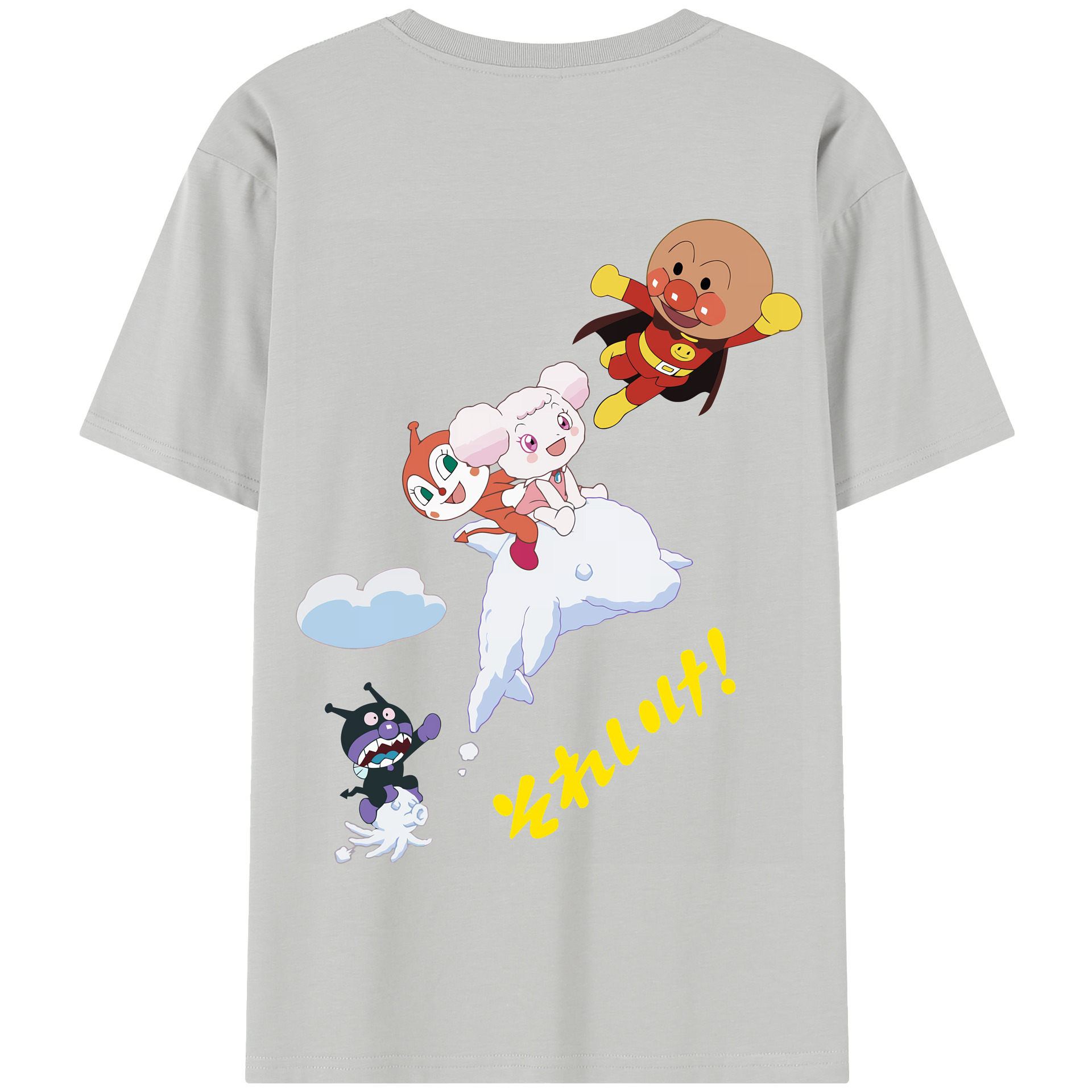（画像用） アンパンマン Anpanman 綿100％半袖Tシャツ（背面プリント）