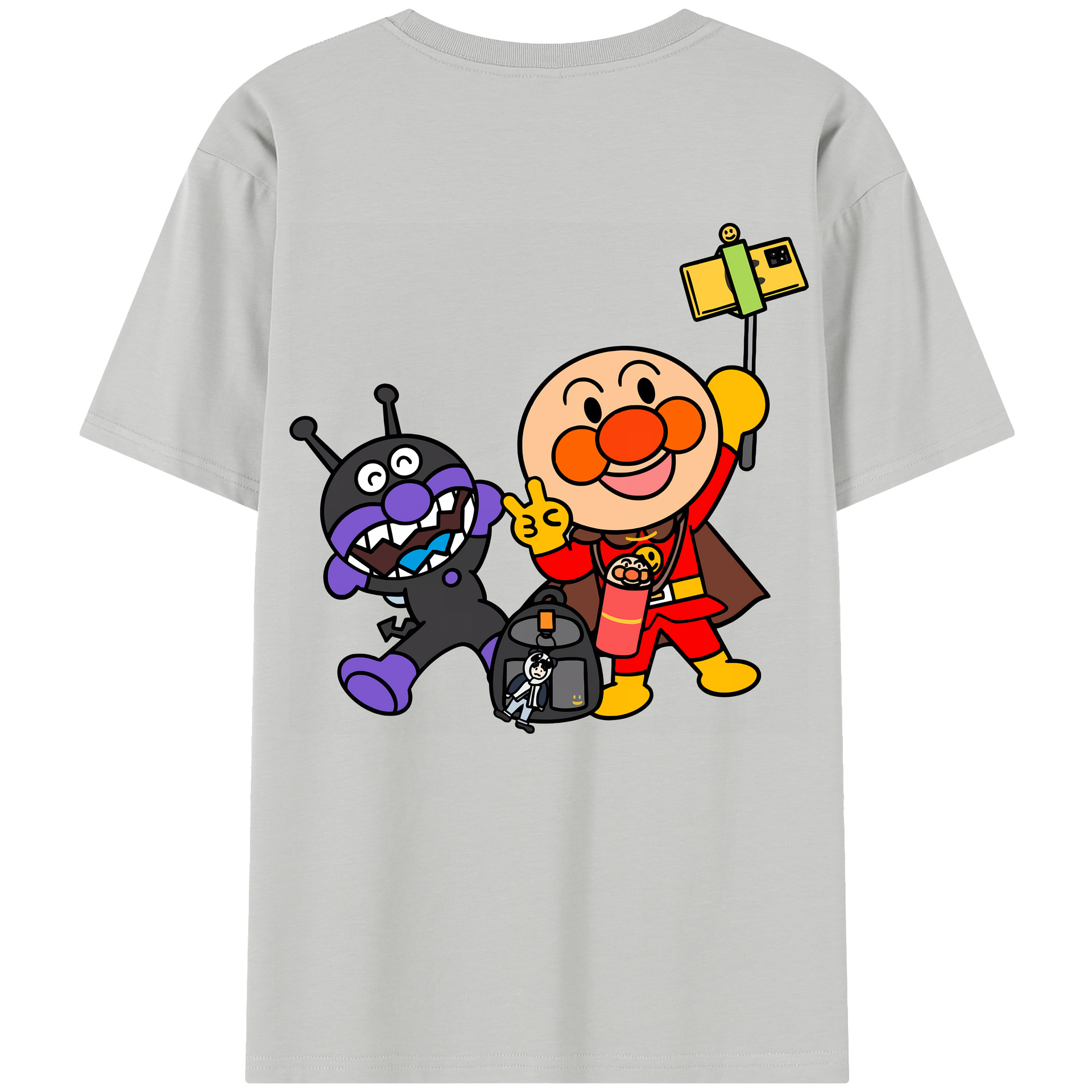 （画像用） アンパンマン Anpanman 綿100％半袖Tシャツ（背面プリント）