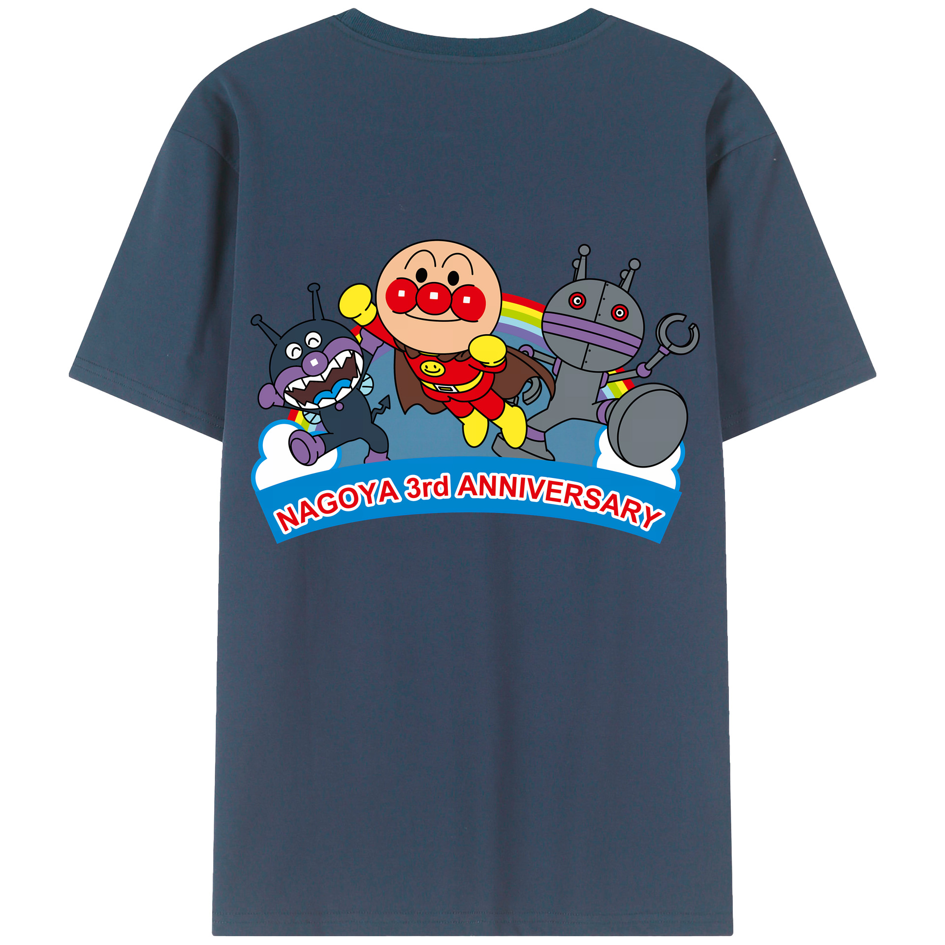 （画像用） アンパンマン Anpanman 綿100％半袖Tシャツ（背面プリント）