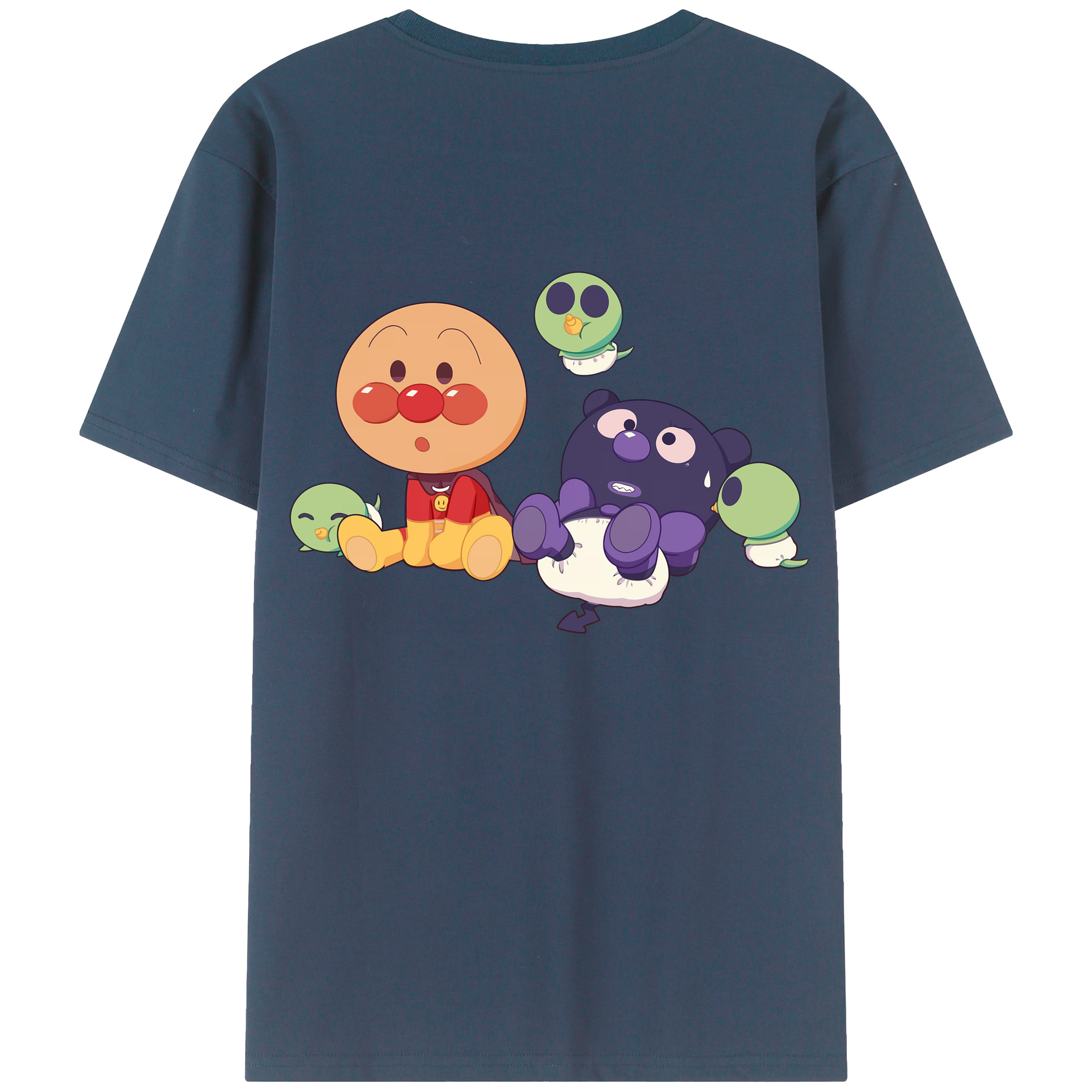 （画像用） アンパンマン Anpanman 綿100％半袖Tシャツ（背面プリント）