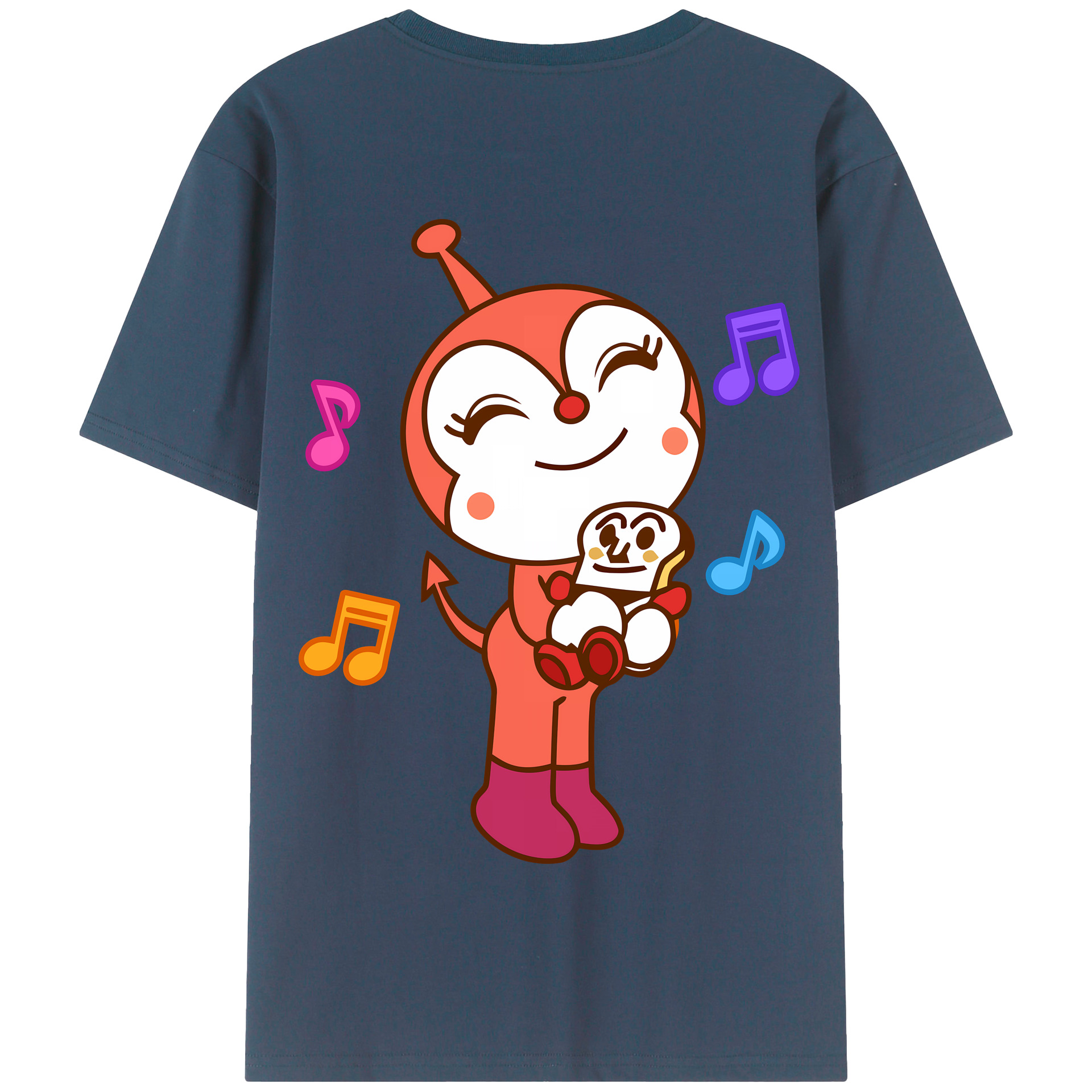（画像用） アンパンマン Anpanman 綿100％半袖Tシャツ（背面プリント）