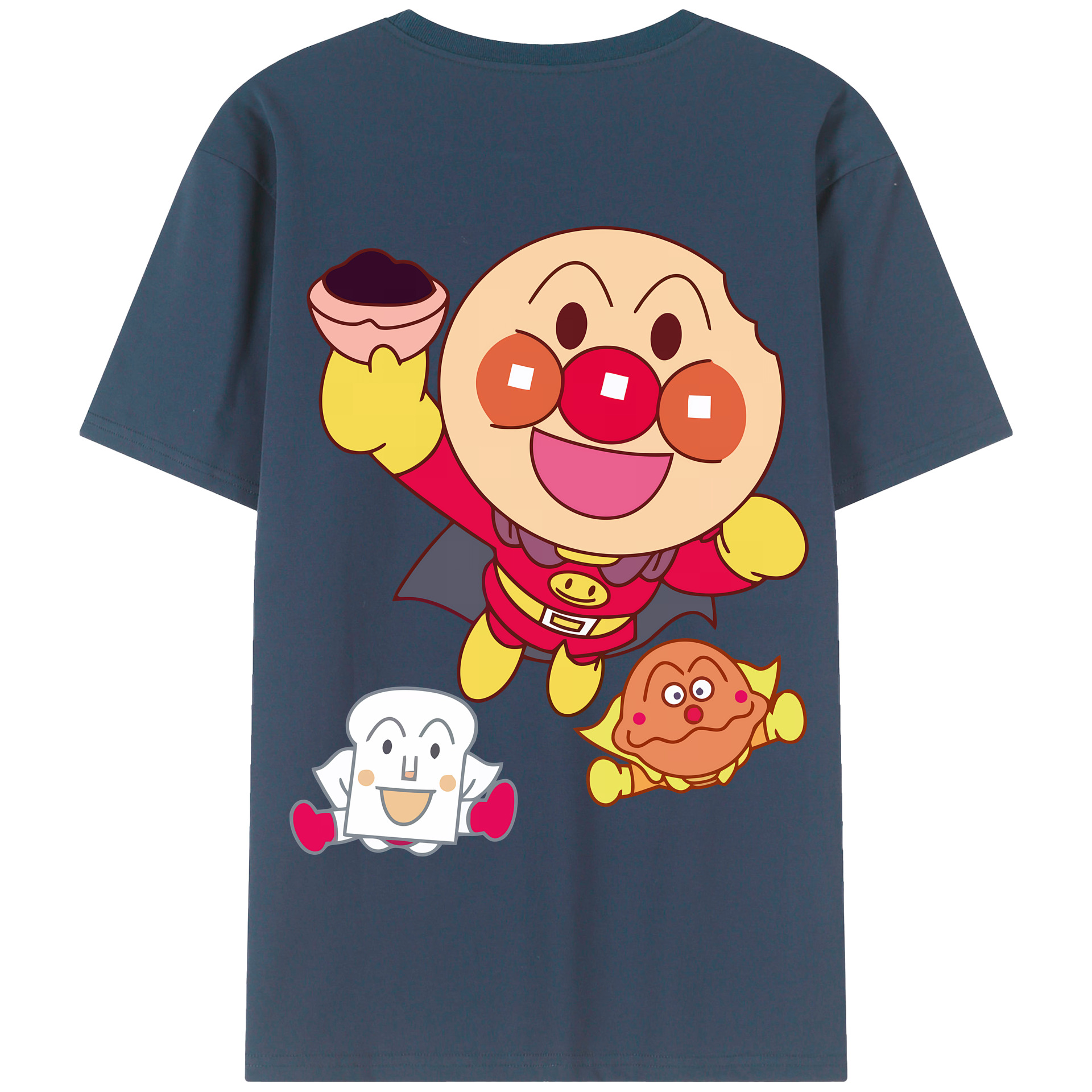 （画像用） アンパンマン Anpanman 綿100％半袖Tシャツ（背面プリント）