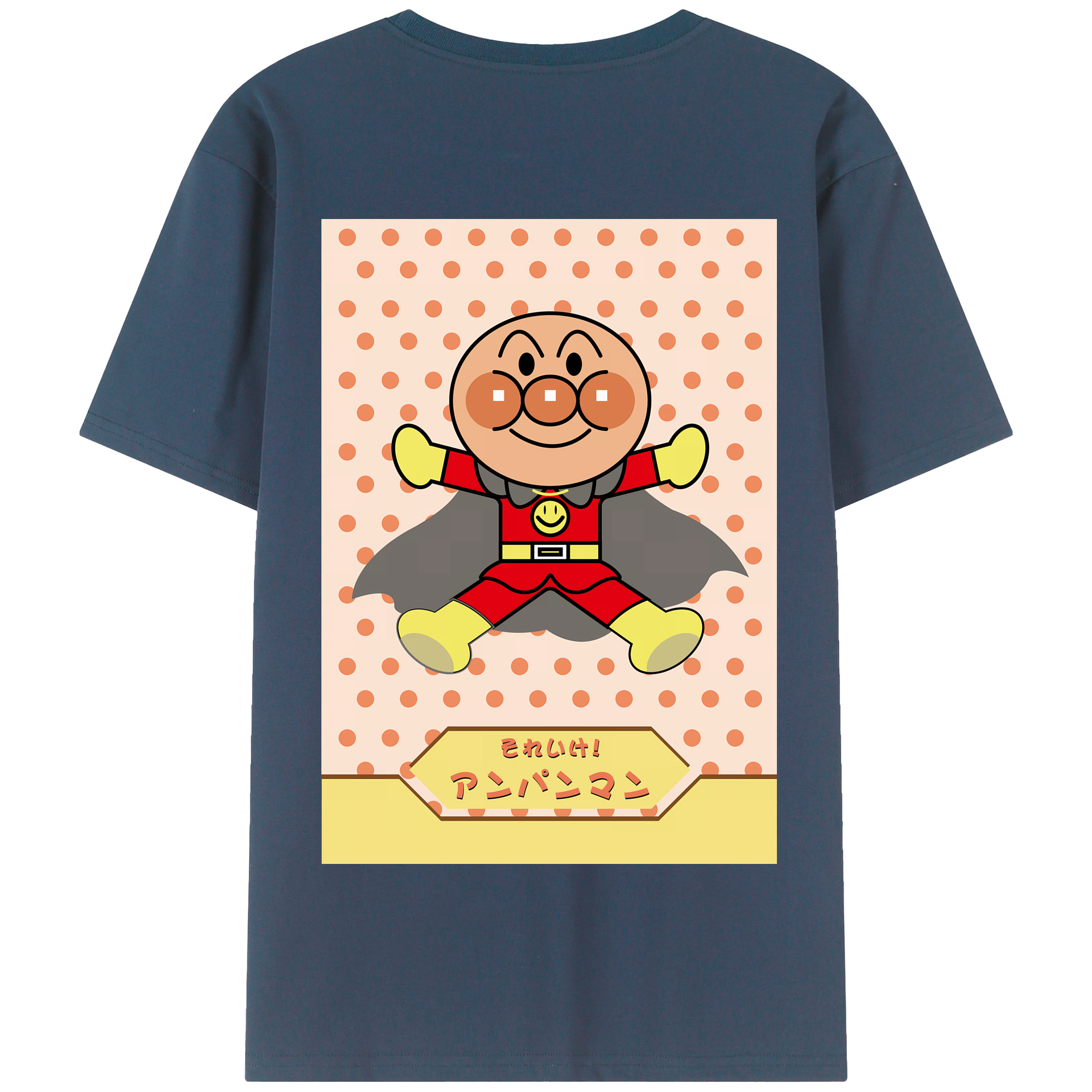 （画像用） アンパンマン Anpanman 綿100％半袖Tシャツ（背面プリント）