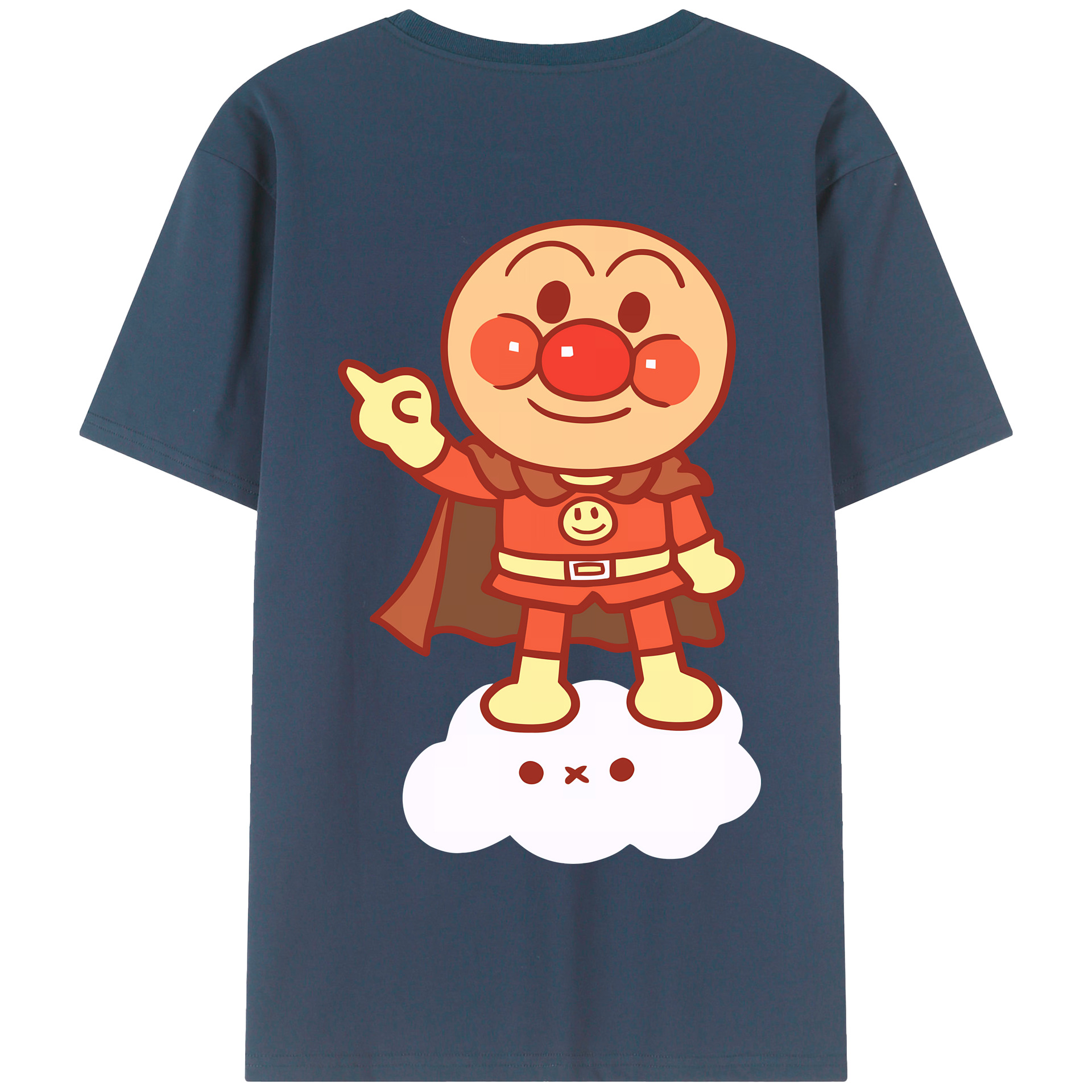 （画像用） アンパンマン Anpanman 綿100％半袖Tシャツ（背面プリント）