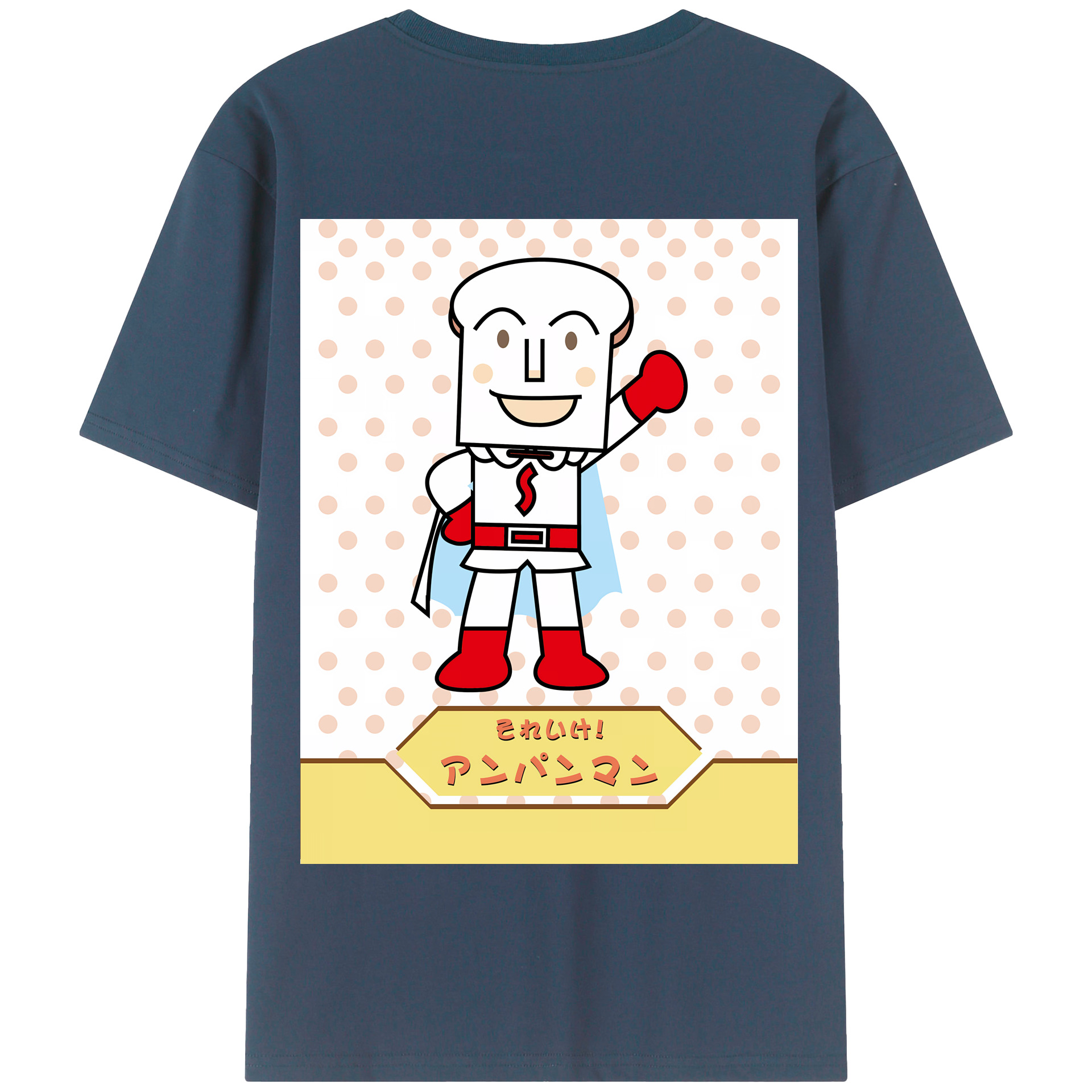 （画像用） アンパンマン Anpanman 綿100％半袖Tシャツ（背面プリント）