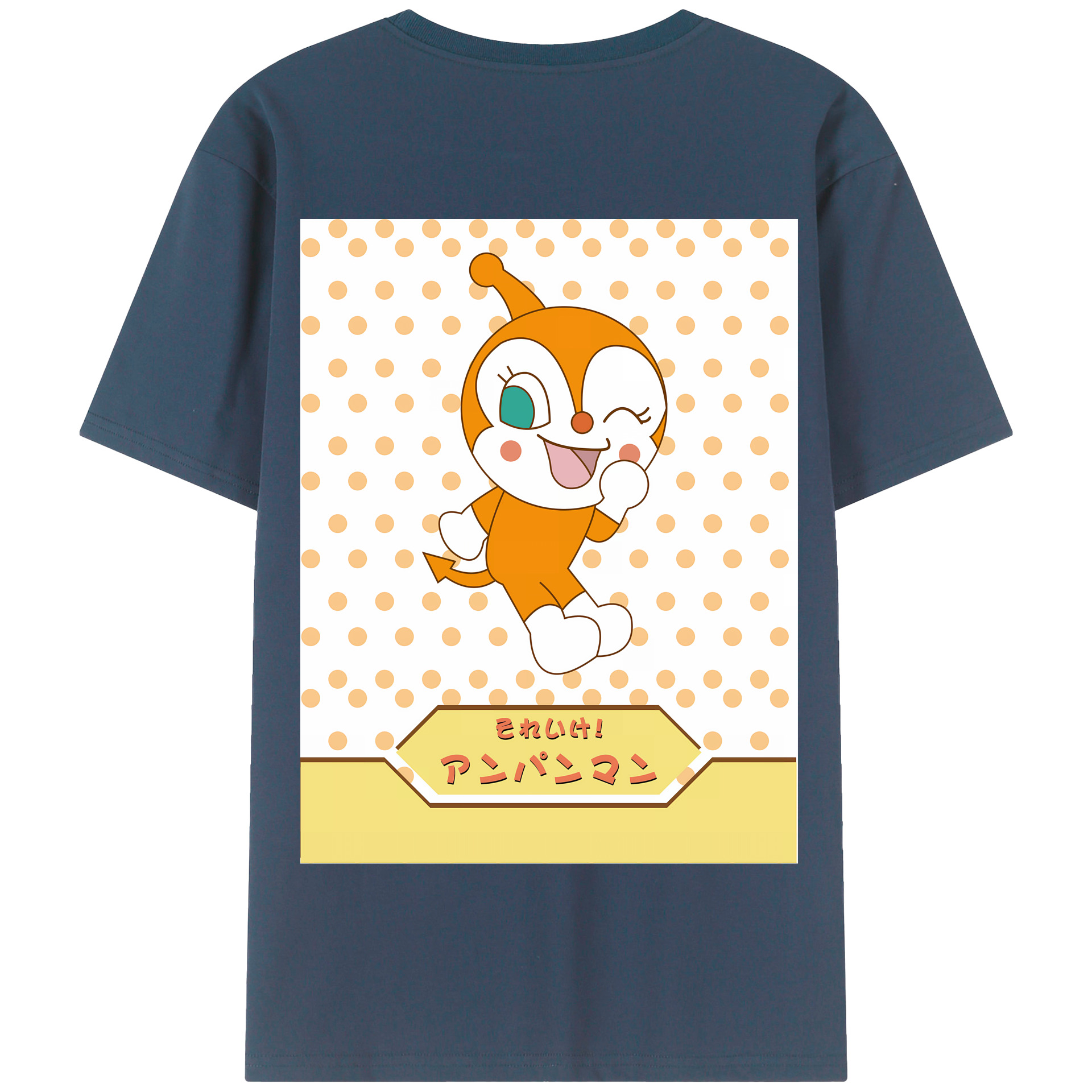 （画像用） アンパンマン Anpanman 綿100％半袖Tシャツ（背面プリント）