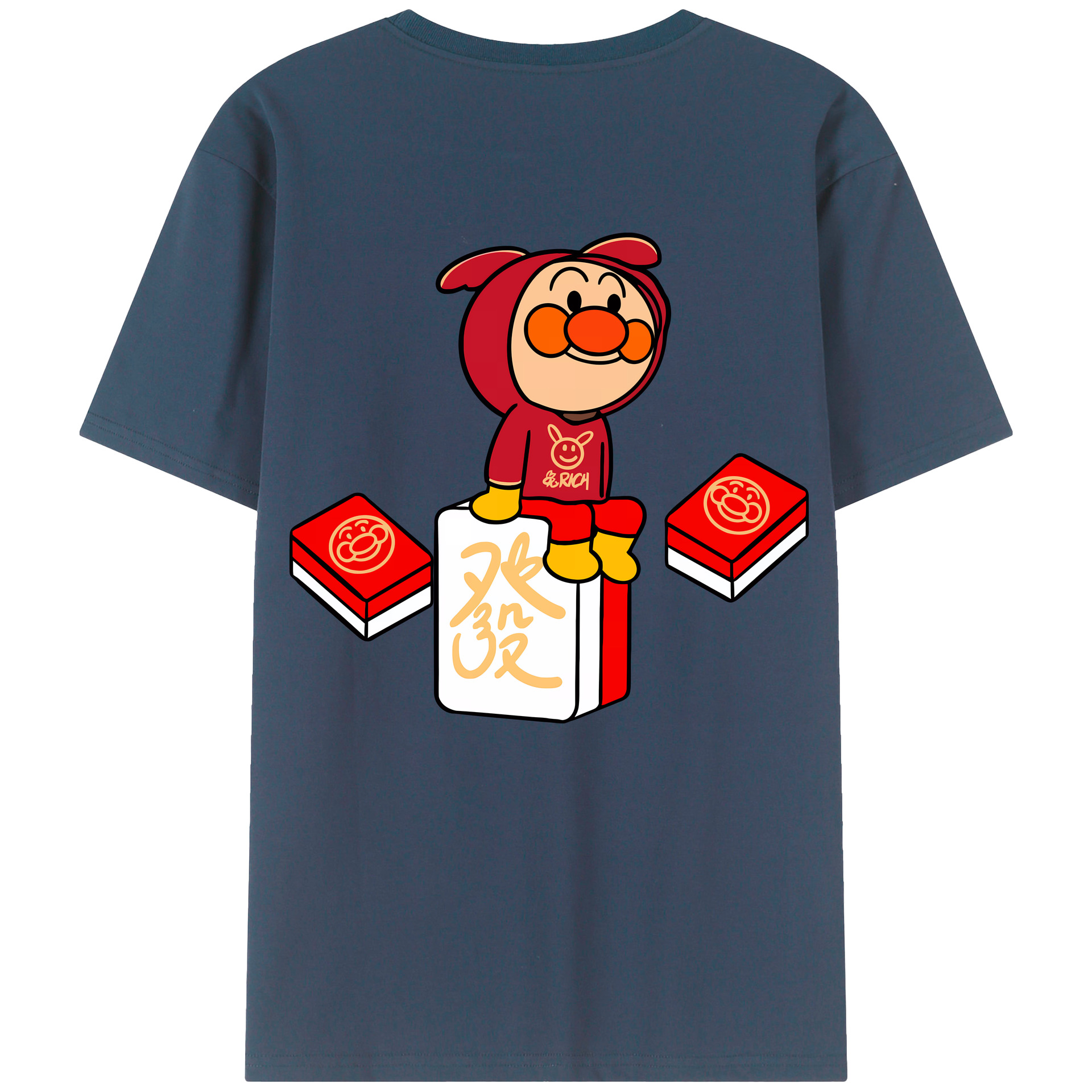 （画像用） アンパンマン Anpanman 綿100％半袖Tシャツ（背面プリント）