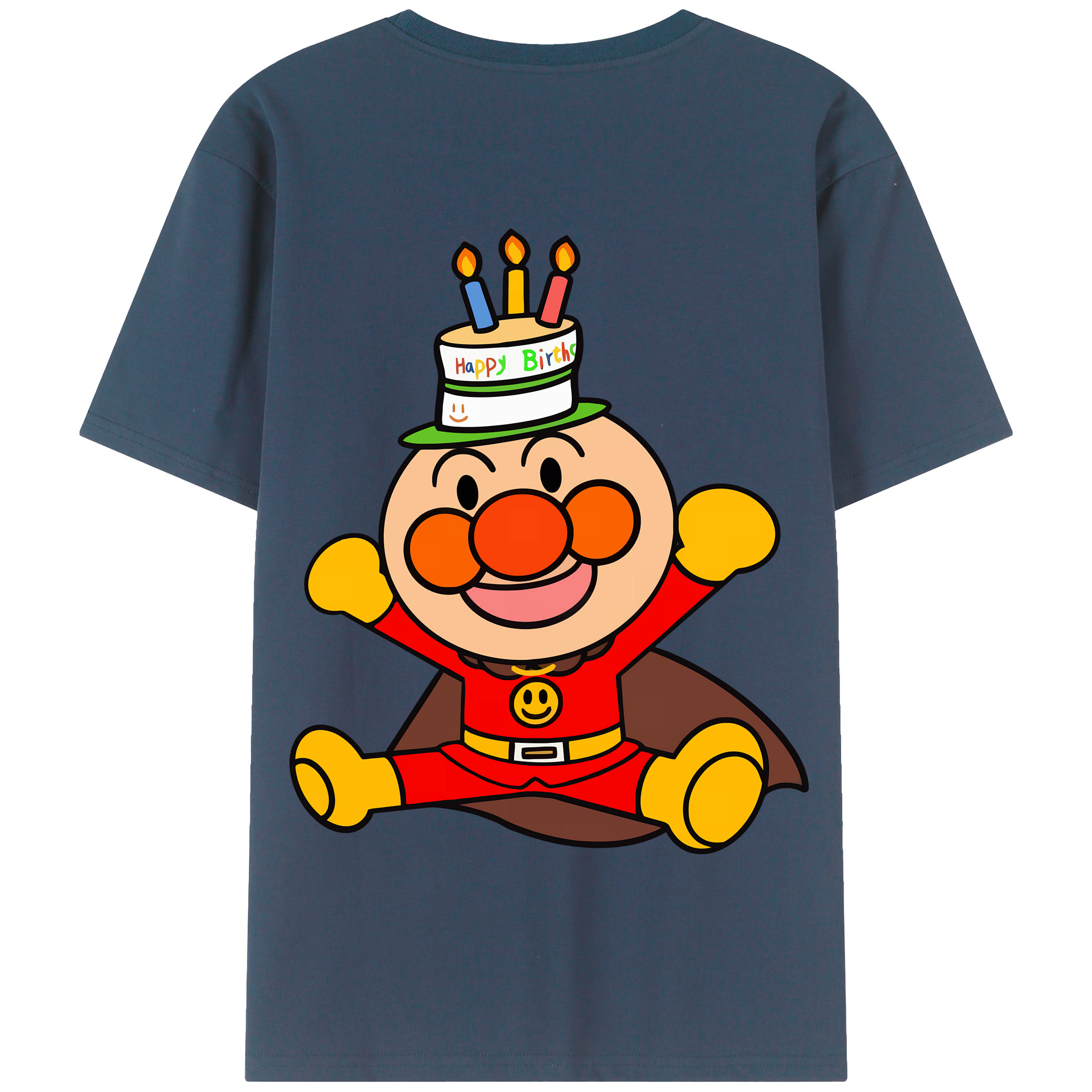 （画像用） アンパンマン Anpanman 綿100％半袖Tシャツ（背面プリント）