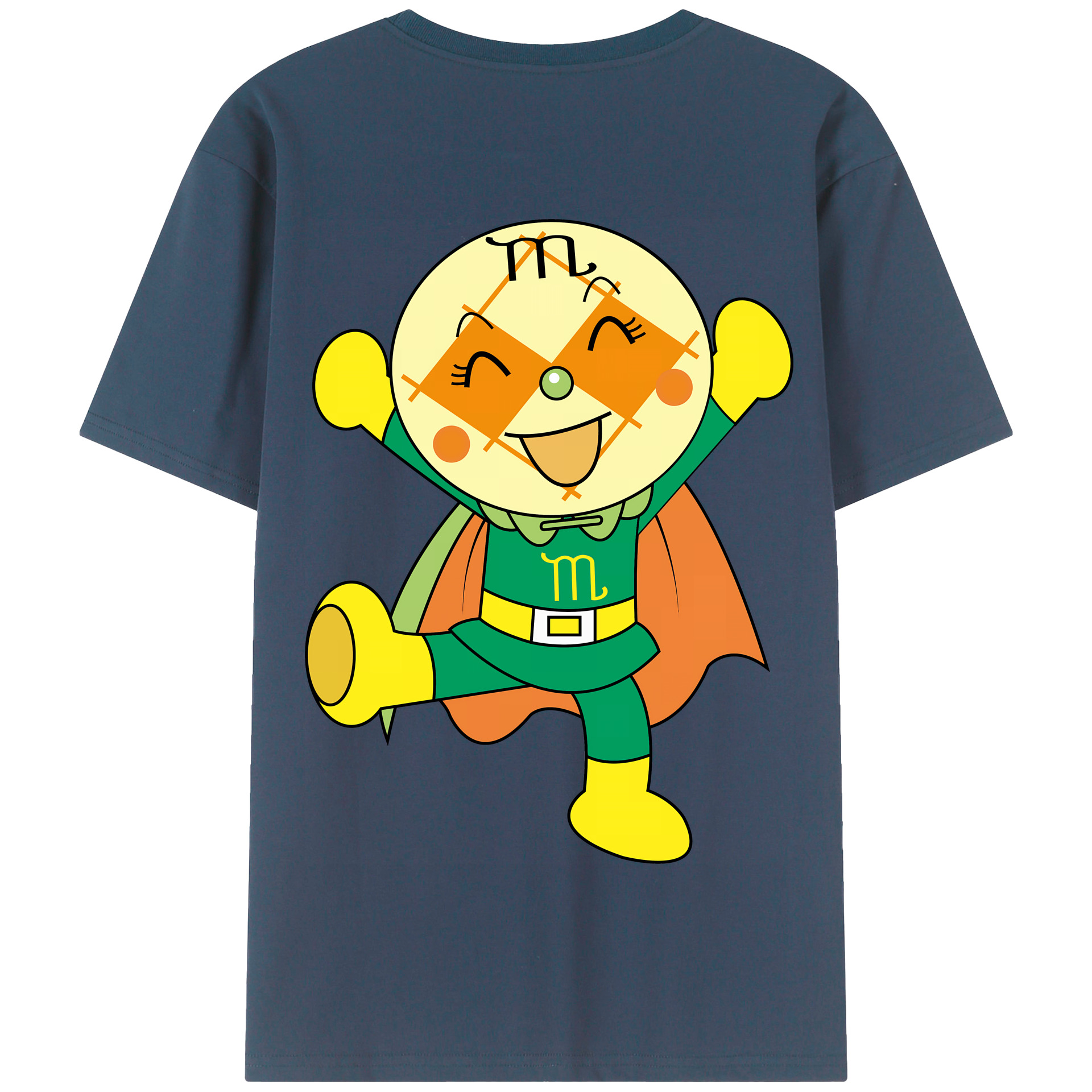 （画像用） アンパンマン Anpanman 綿100％半袖Tシャツ（背面プリント）
