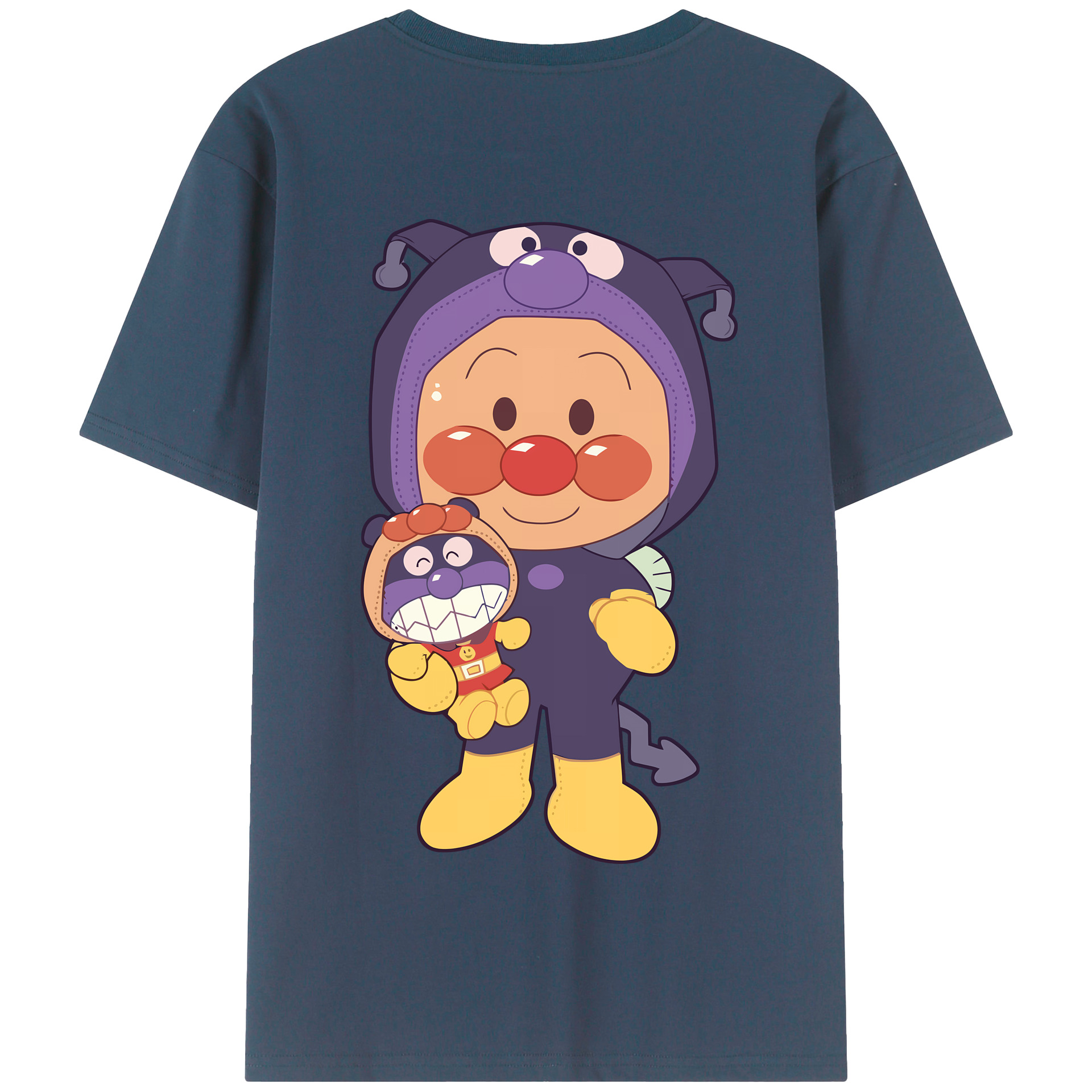 （画像用） アンパンマン Anpanman 綿100％半袖Tシャツ（背面プリント）