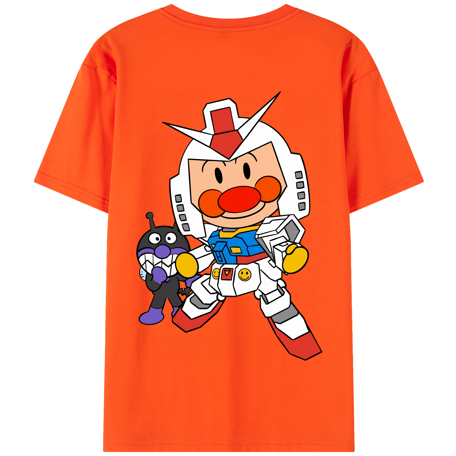 （画像用） アンパンマン Anpanman 綿100％半袖Tシャツ（背面プリント）