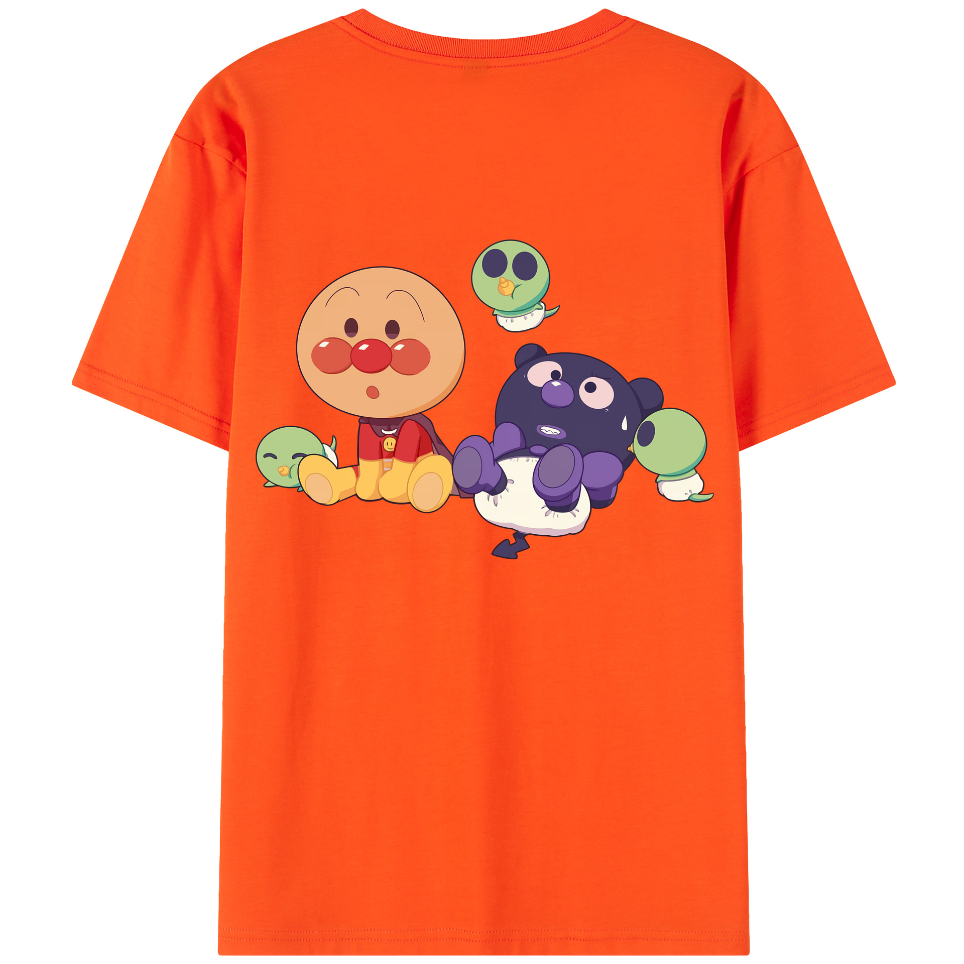 （画像用） アンパンマン Anpanman 綿100％半袖Tシャツ（背面プリント）